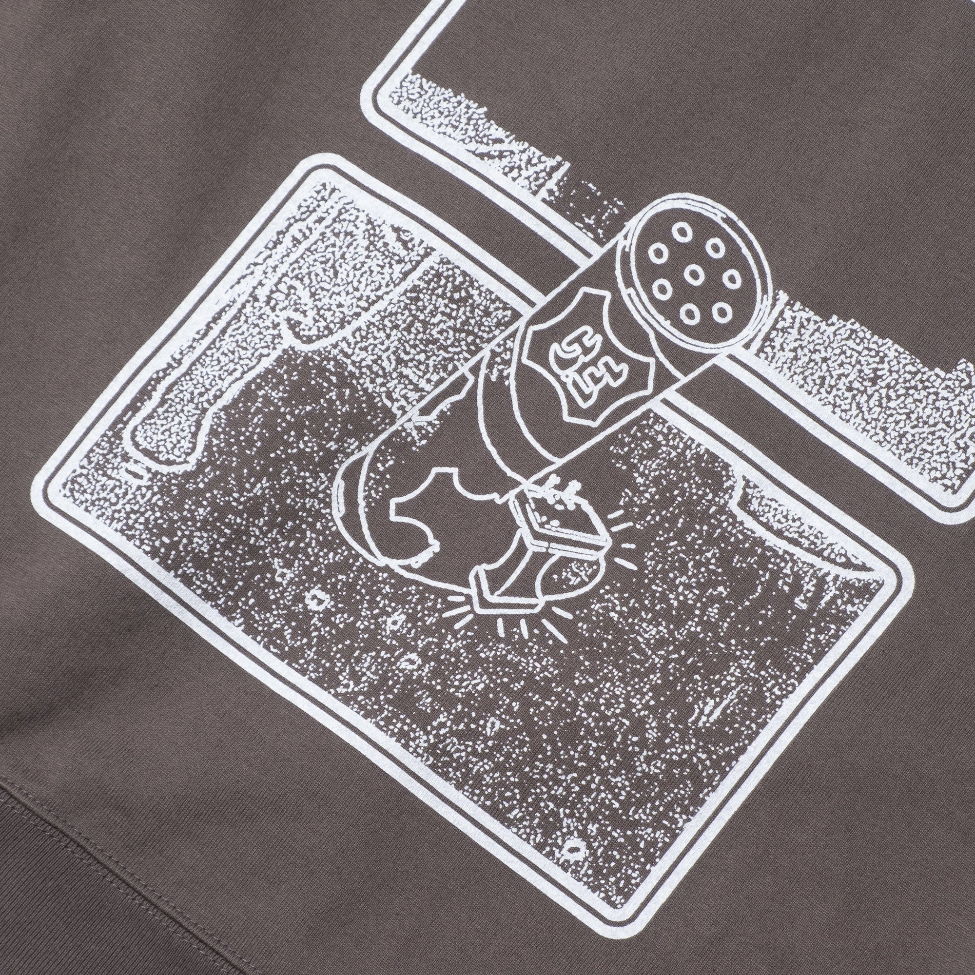 Cav Empt MD Clean Room LIGHT BIG Crew Neck Sweatshirt - Charcoal - Image 4