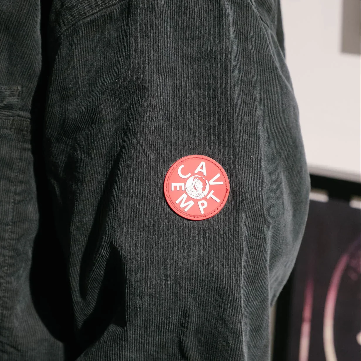 Cav Empt Overdye Cord Design Big Shirt - Charcoal - Image 3