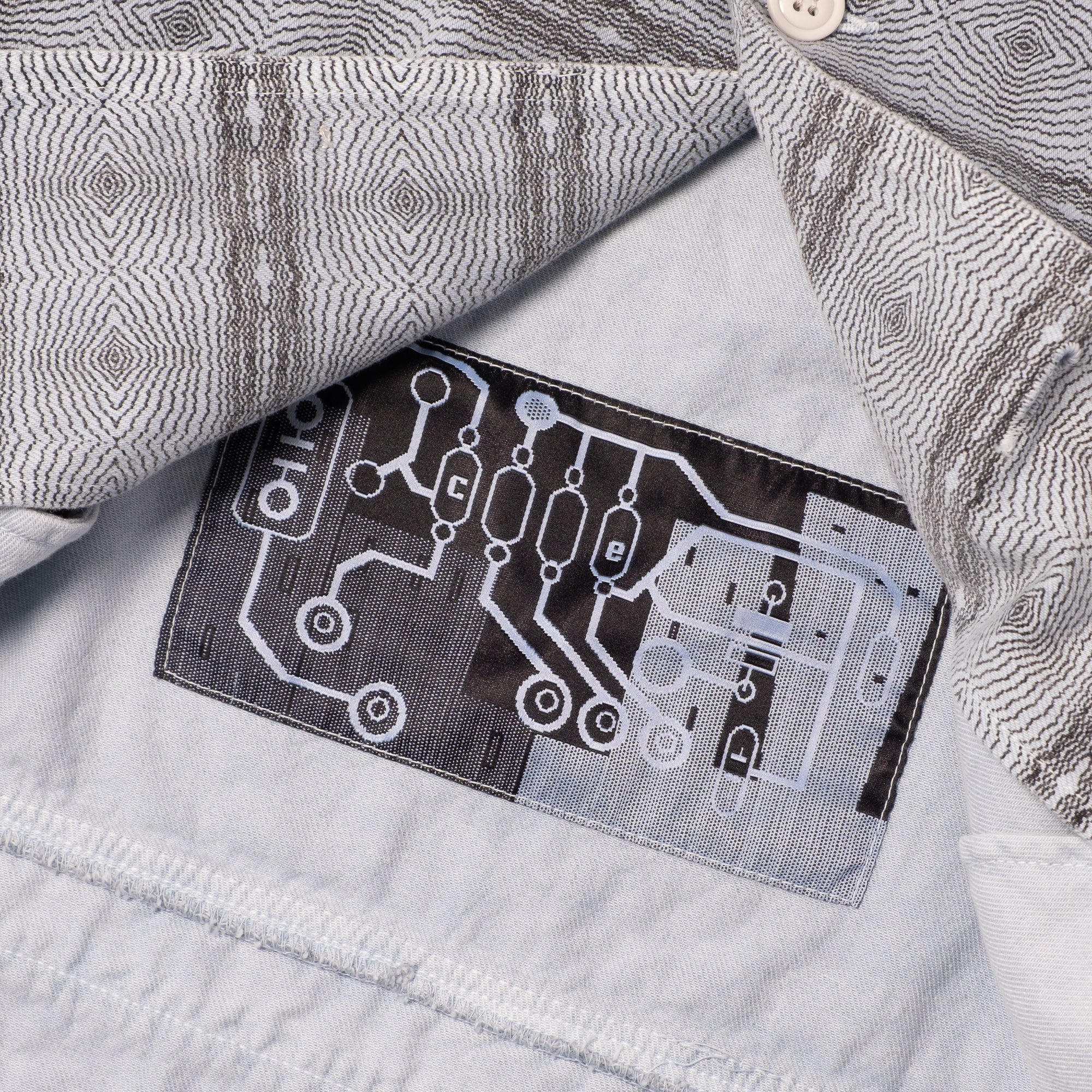 Cav Empt Overdye FK Pattern Button Jacket - Blue - Image 6