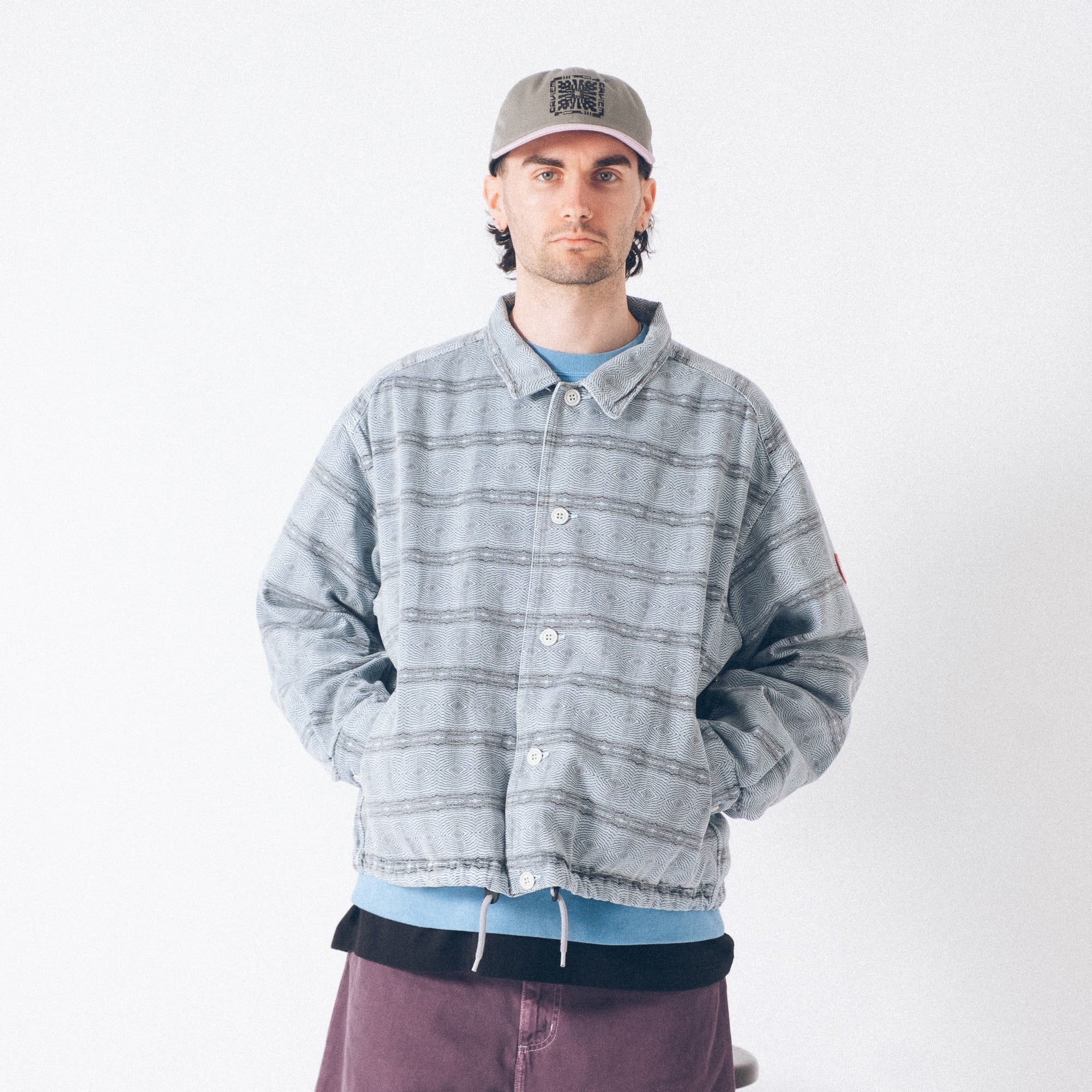 Cav Empt Overdye FK Pattern Button Jacket - Blue - Image 9