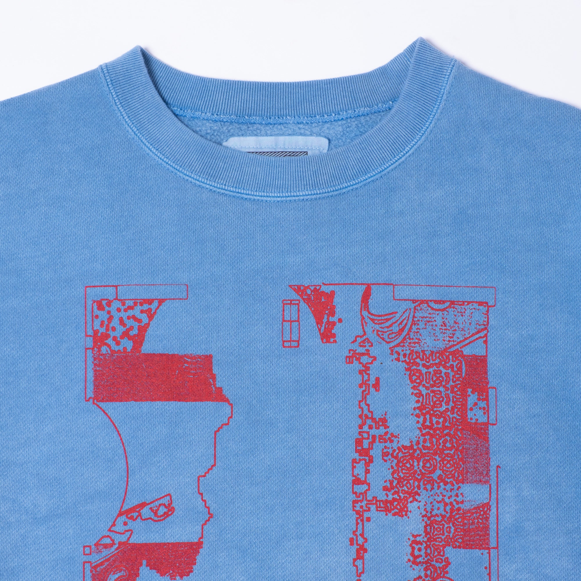 Cav Empt Overdye MD PLain Speech Crew Neck Sweater - Blue - Image 2