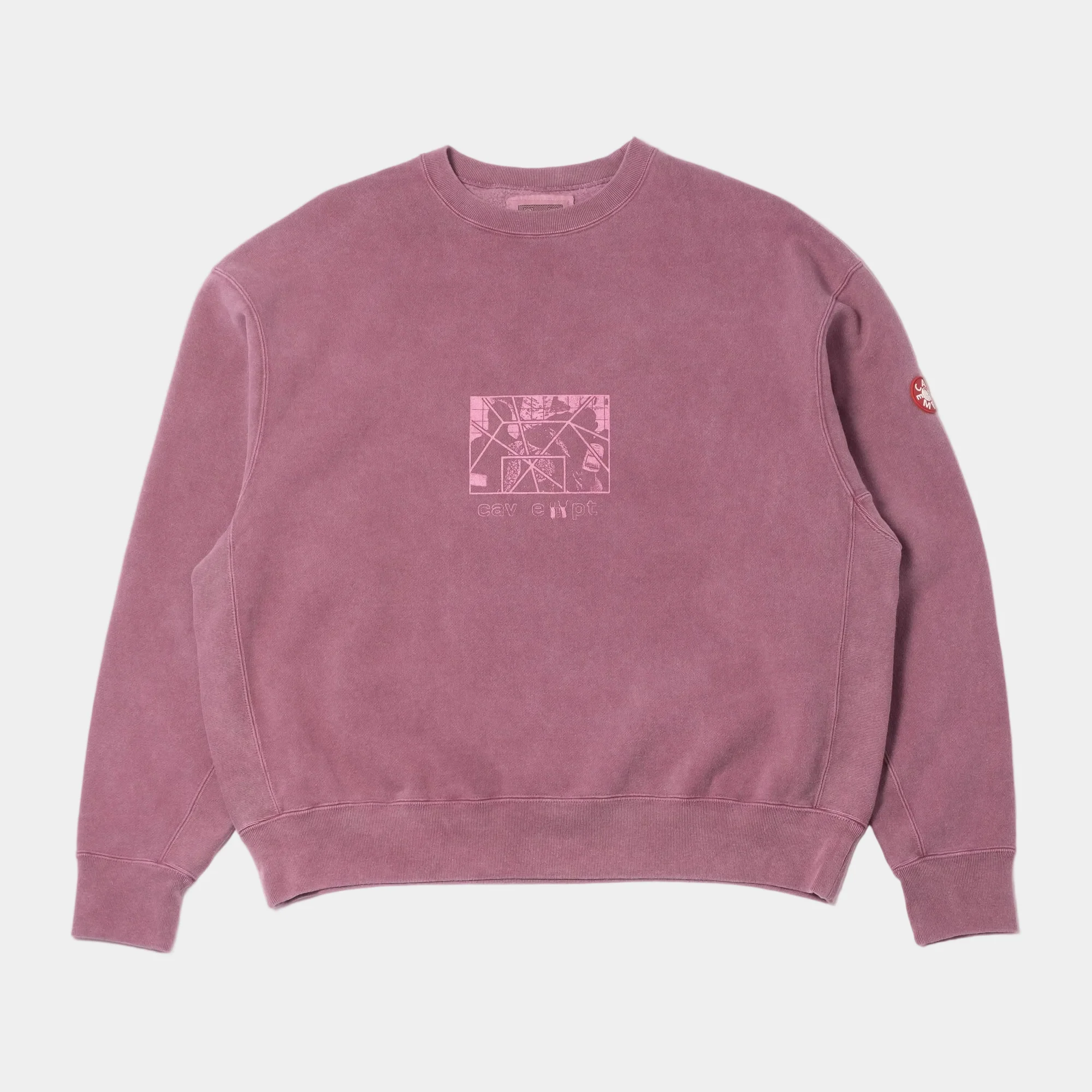 Cav Empt Overdye Paradigm Crew Neck Sweater - Burgundy - Image 3