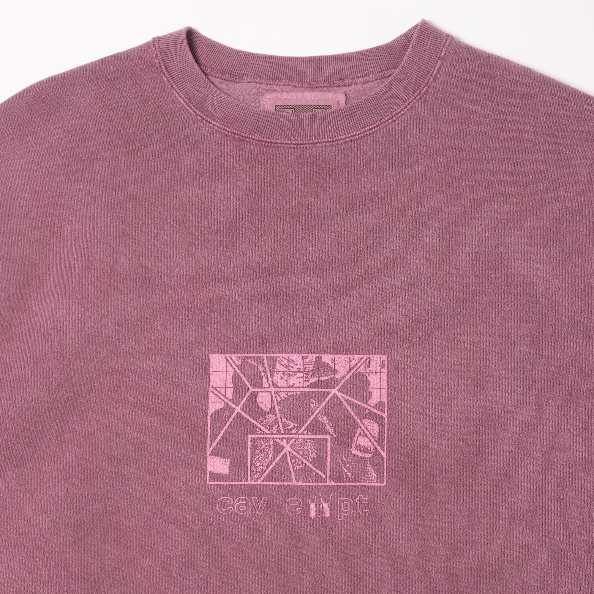 Cav Empt Overdye Paradigm Crew Neck Sweater - Burgundy - Image 4