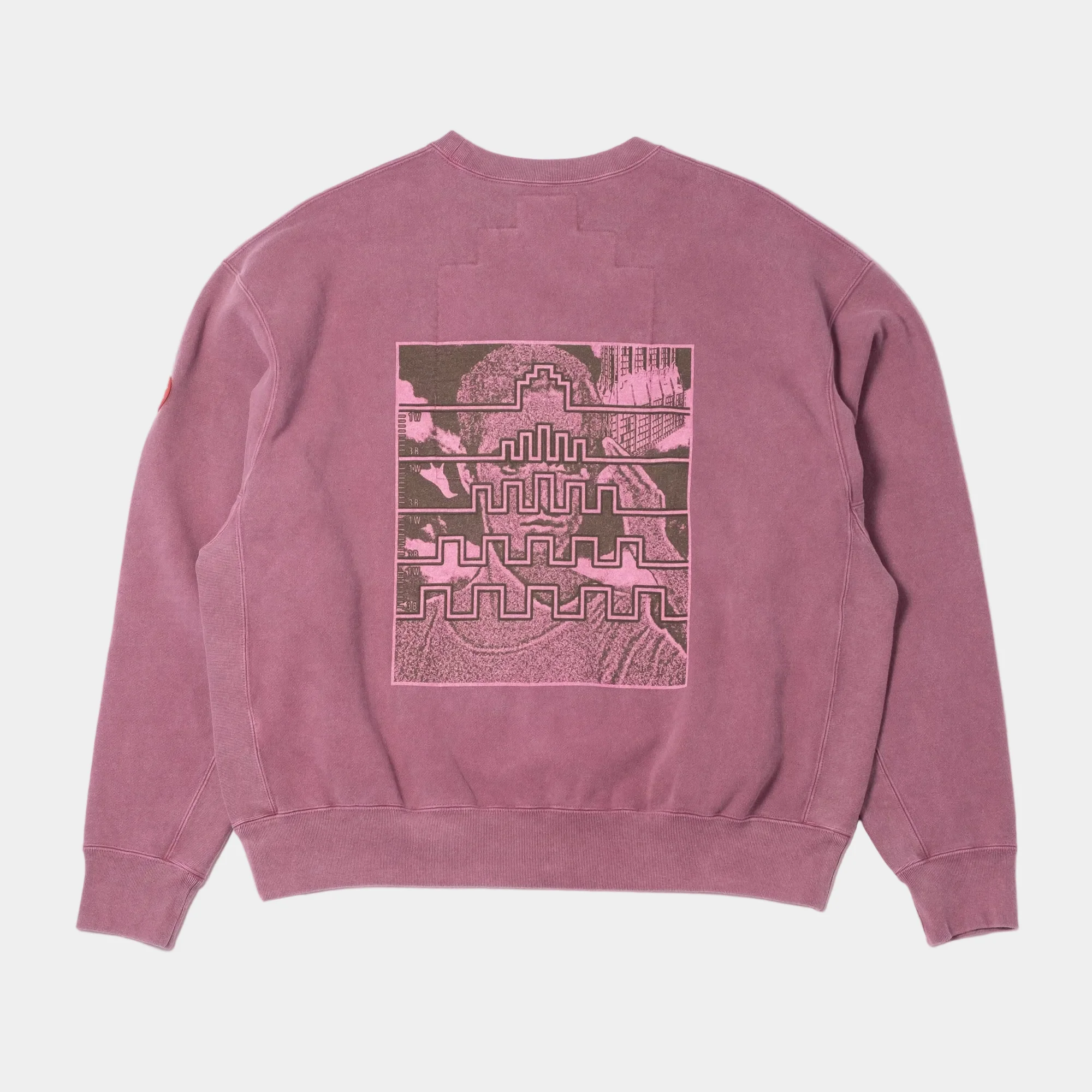 Cav Empt Overdye Paradigm Crew Neck Sweater - Burgundy - Image 9