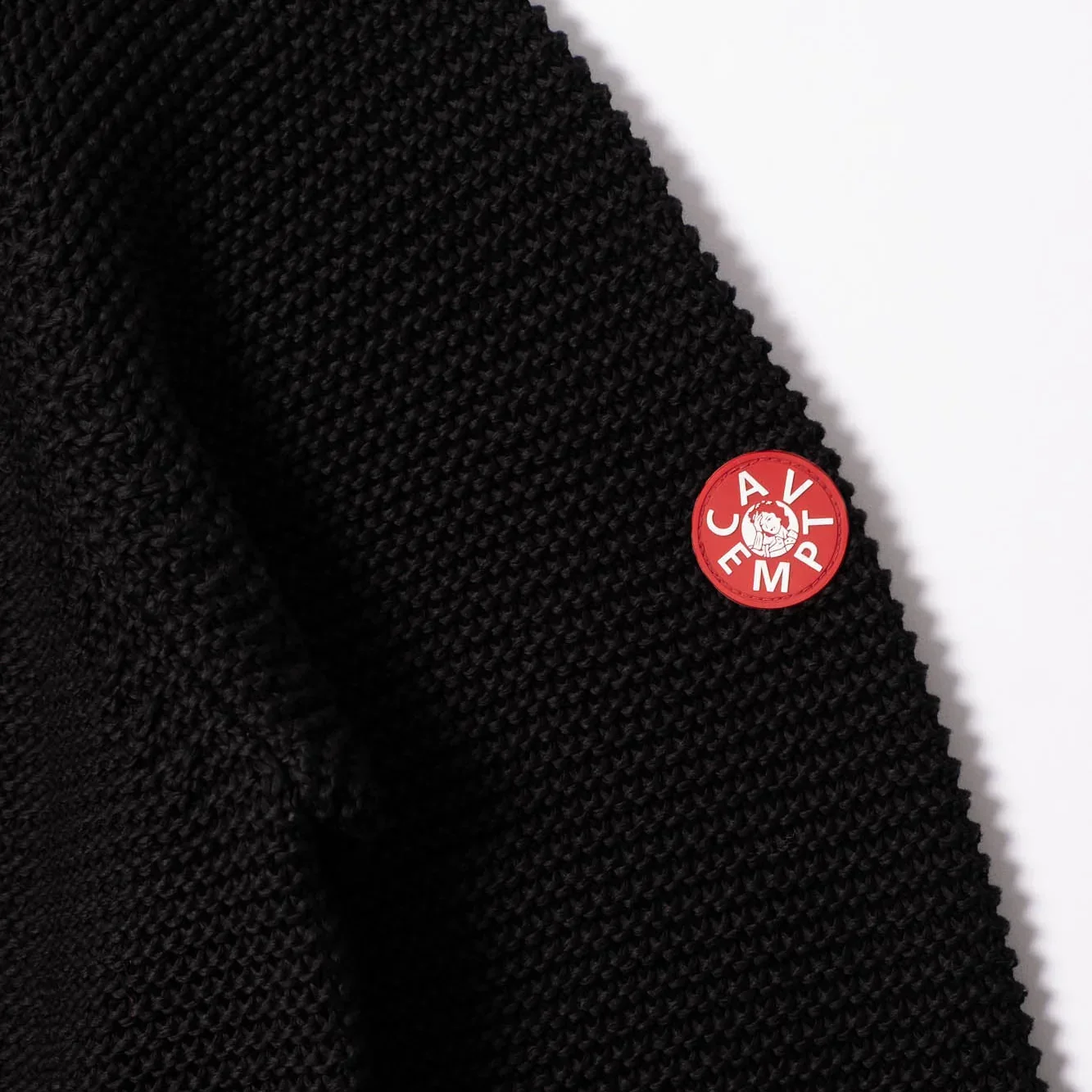 Cav Empt Raglan Cotton Knit Sweater - Black - Image 3