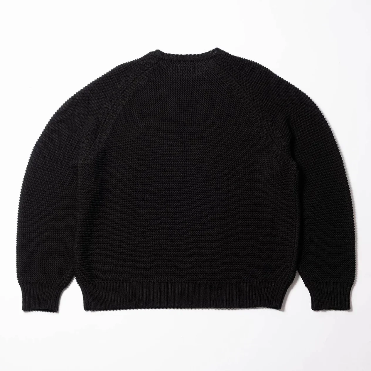 Cav Empt Raglan Cotton Knit Sweater - Black - Image 6
