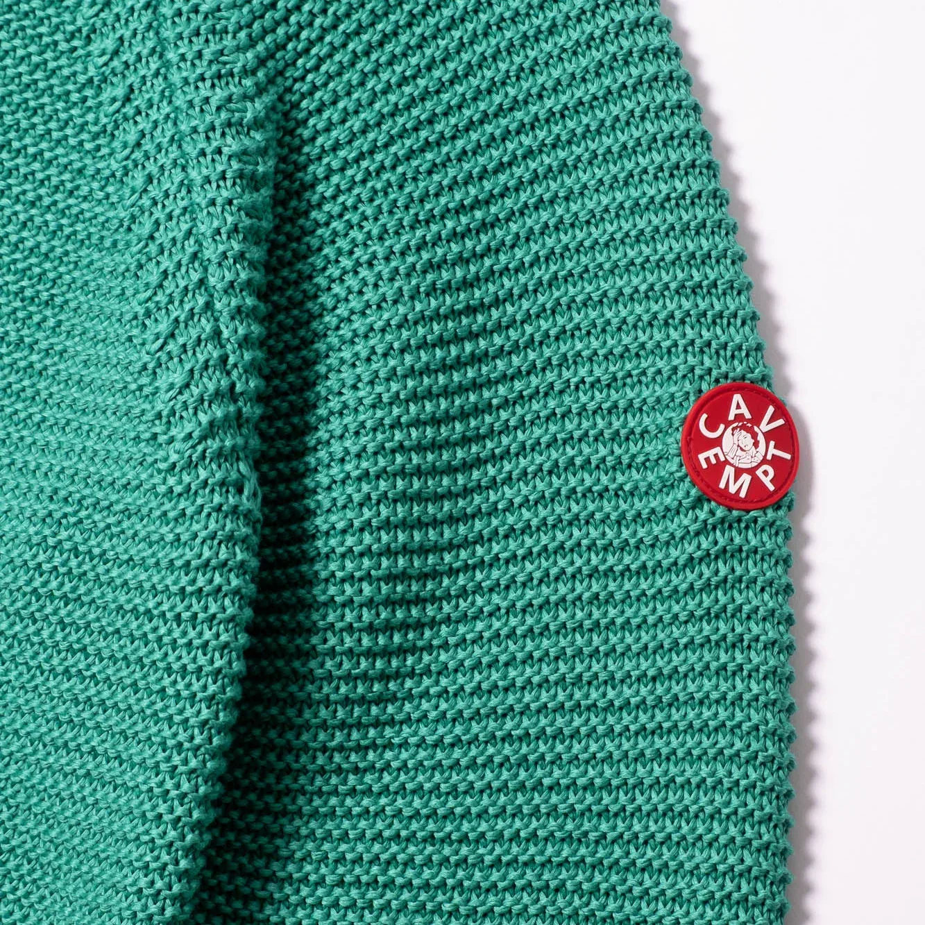 Cav Empt Raglan Cotton Knit Sweater - Green - Image 3