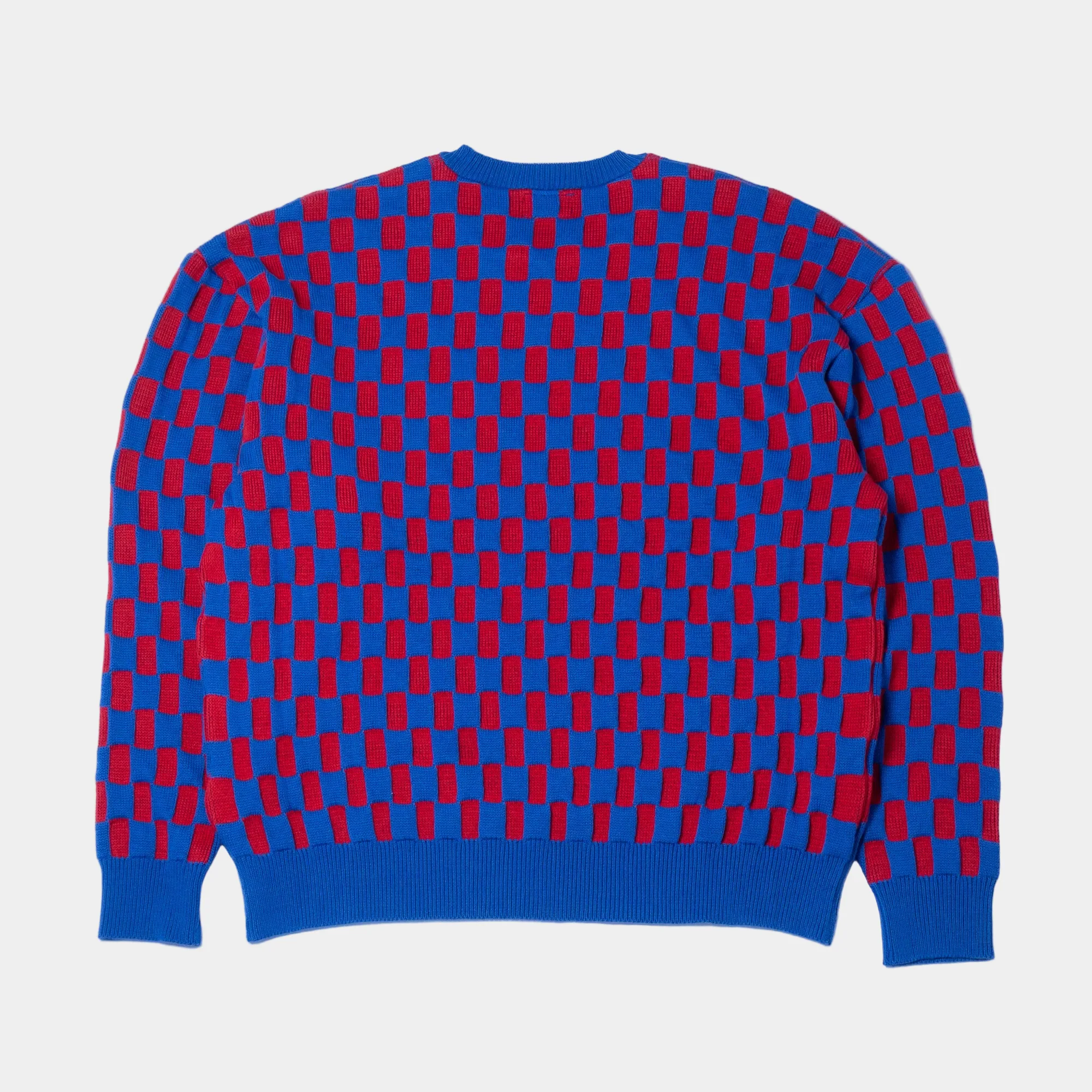 Cav Empt Rectangular Block Knit Sweater - Blue - Image 4