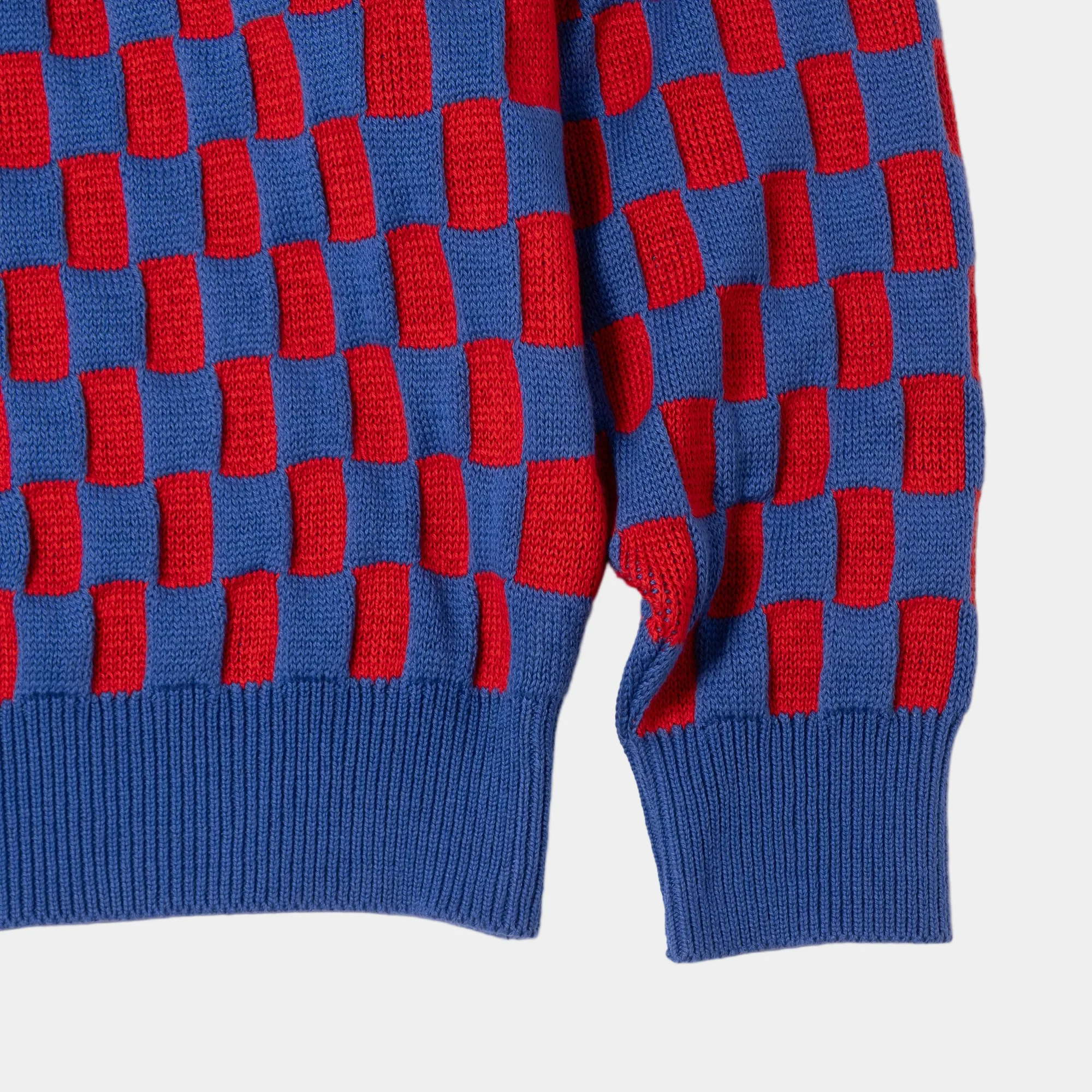 Cav Empt Rectangular Block Knit Sweater - Blue - Image 6