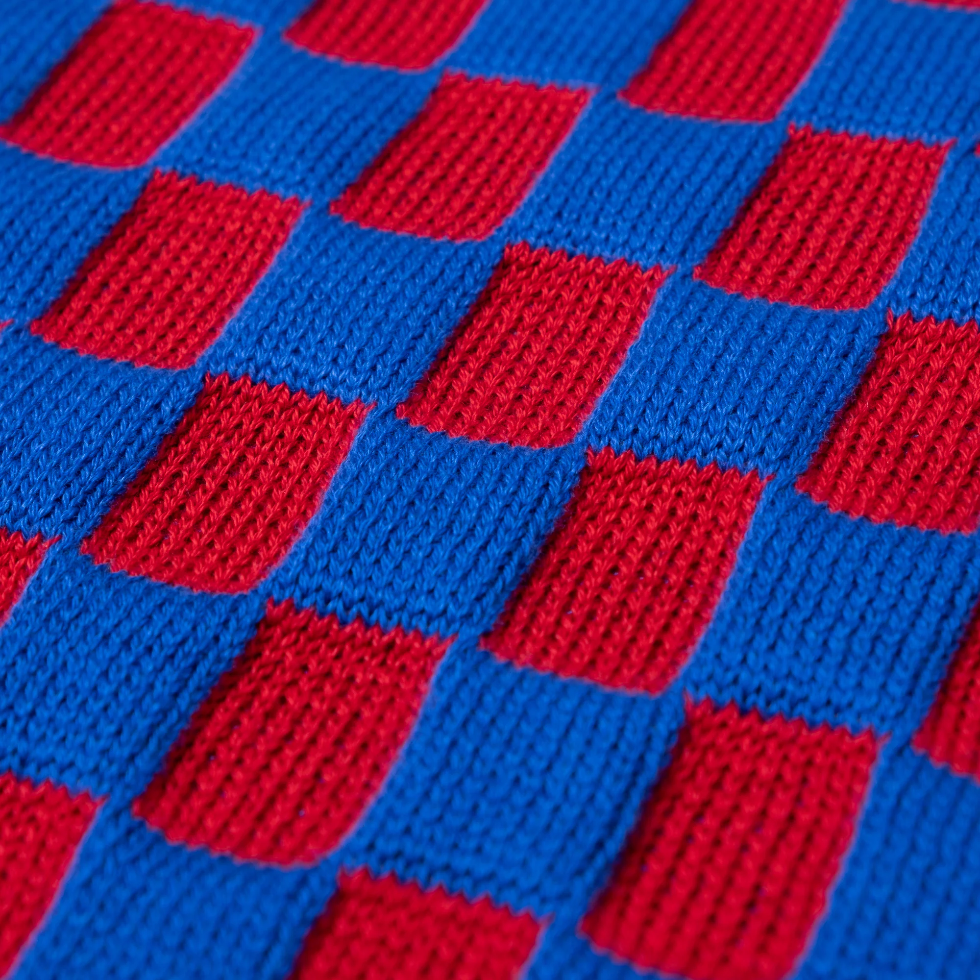 Cav Empt Rectangular Block Knit Sweater - Blue - Image 7