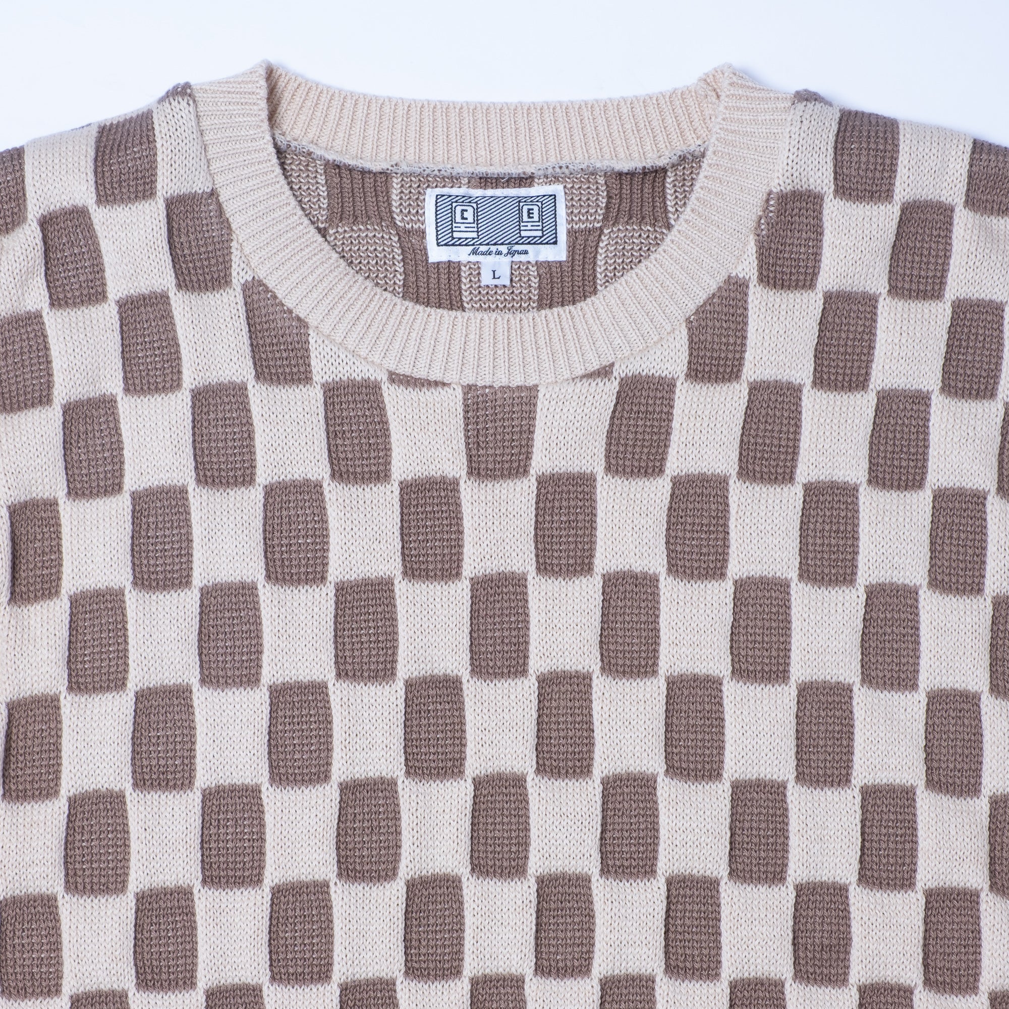Cav Empt Rectangular Knit Sweater - Beige - Image 2