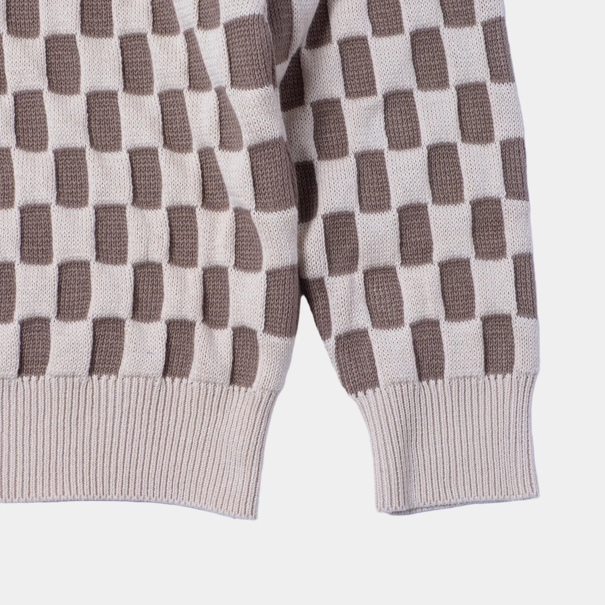Cav Empt Rectangular Knit Sweater - Beige - Image 4