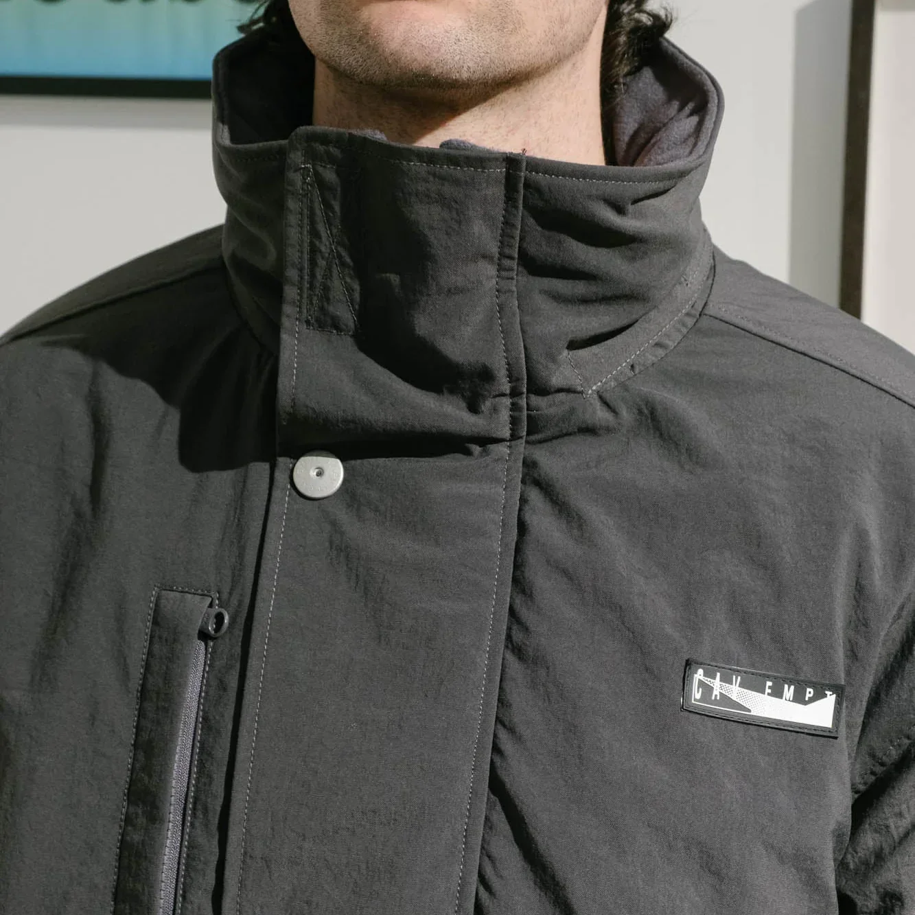 Cav Empt Reflect Tape Watch Jacket - Charcoal - Image 5