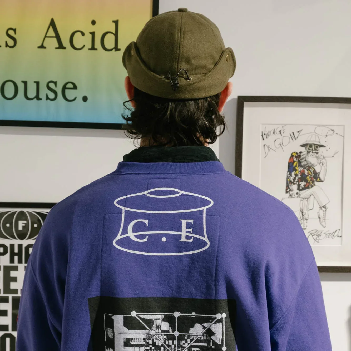 Cav Empt SCMCTY Loose Crew Neck Sweater - Purple - Image 6