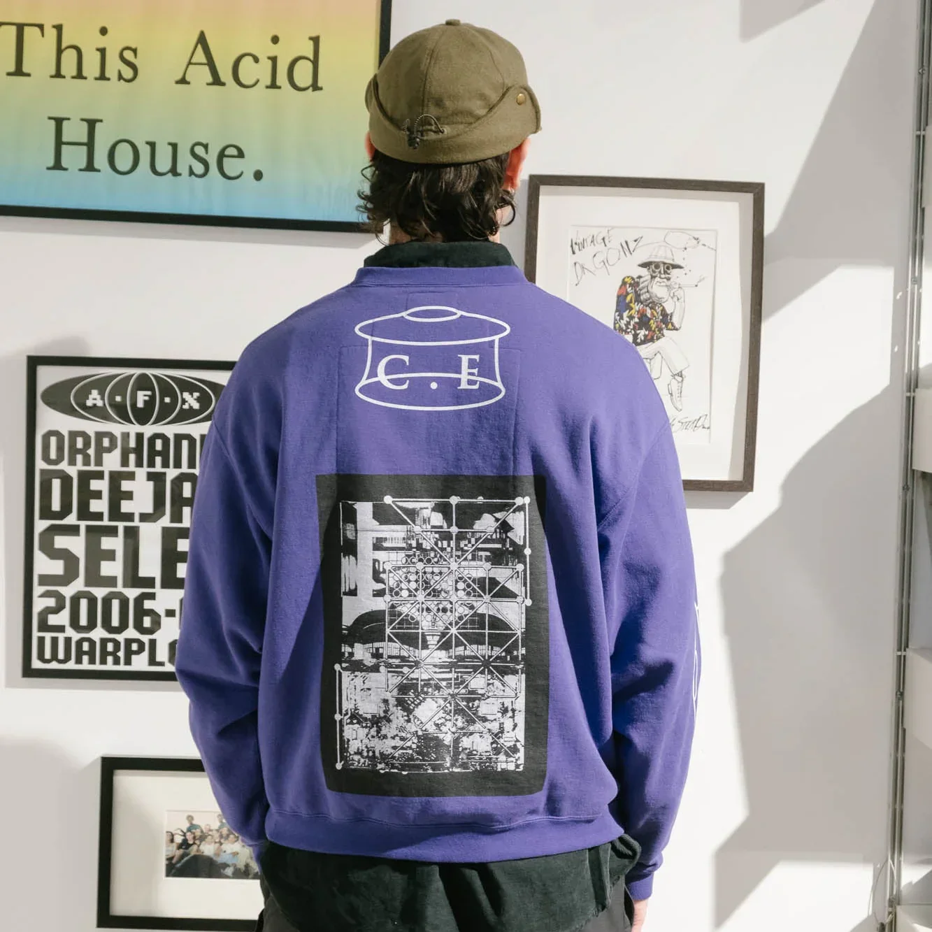 Cav Empt SCMCTY Loose Crew Neck Sweater - Purple - Image 7