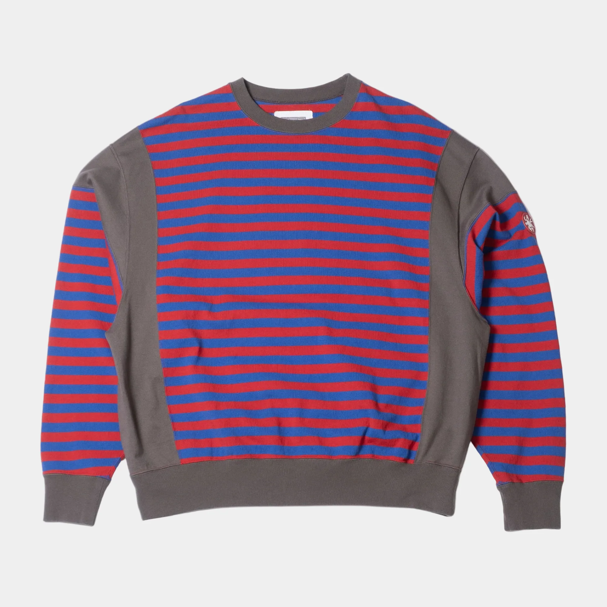Cav Empt Side Colour Stripe Light Crew Neck Sweatshirt - Red