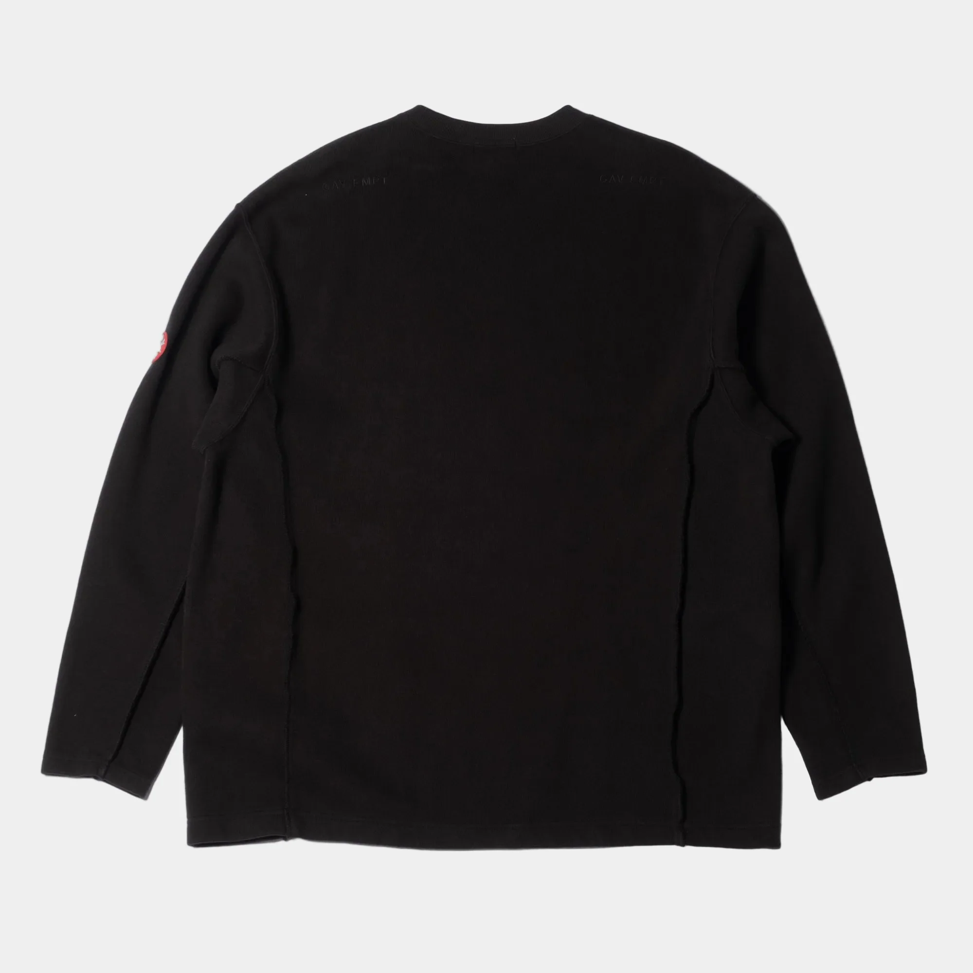 Cav Empt Side Seam DBL Knit Long Sleeve Top - Black - Image 5