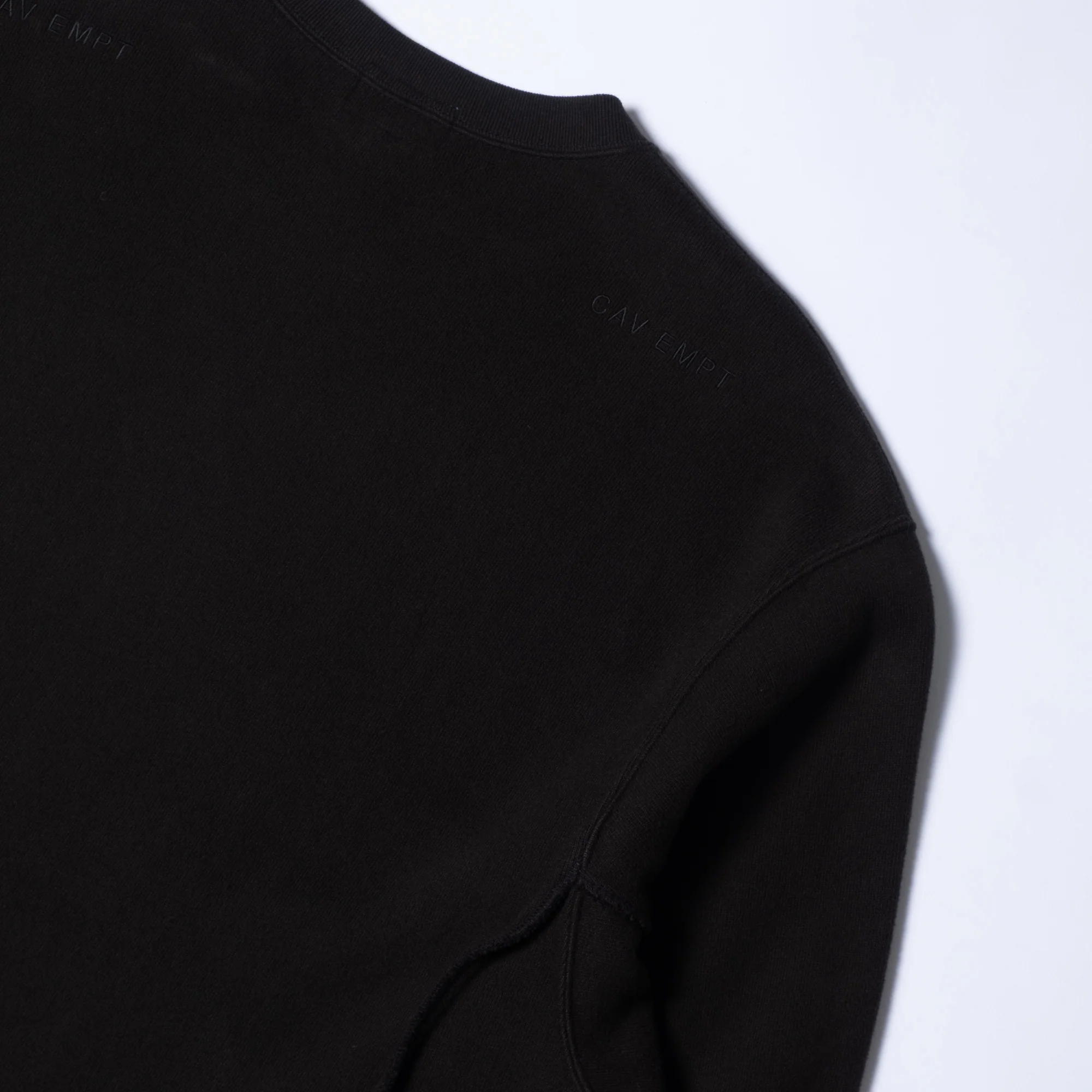 Cav Empt Side Seam DBL Knit Long Sleeve Top - Black - Image 6