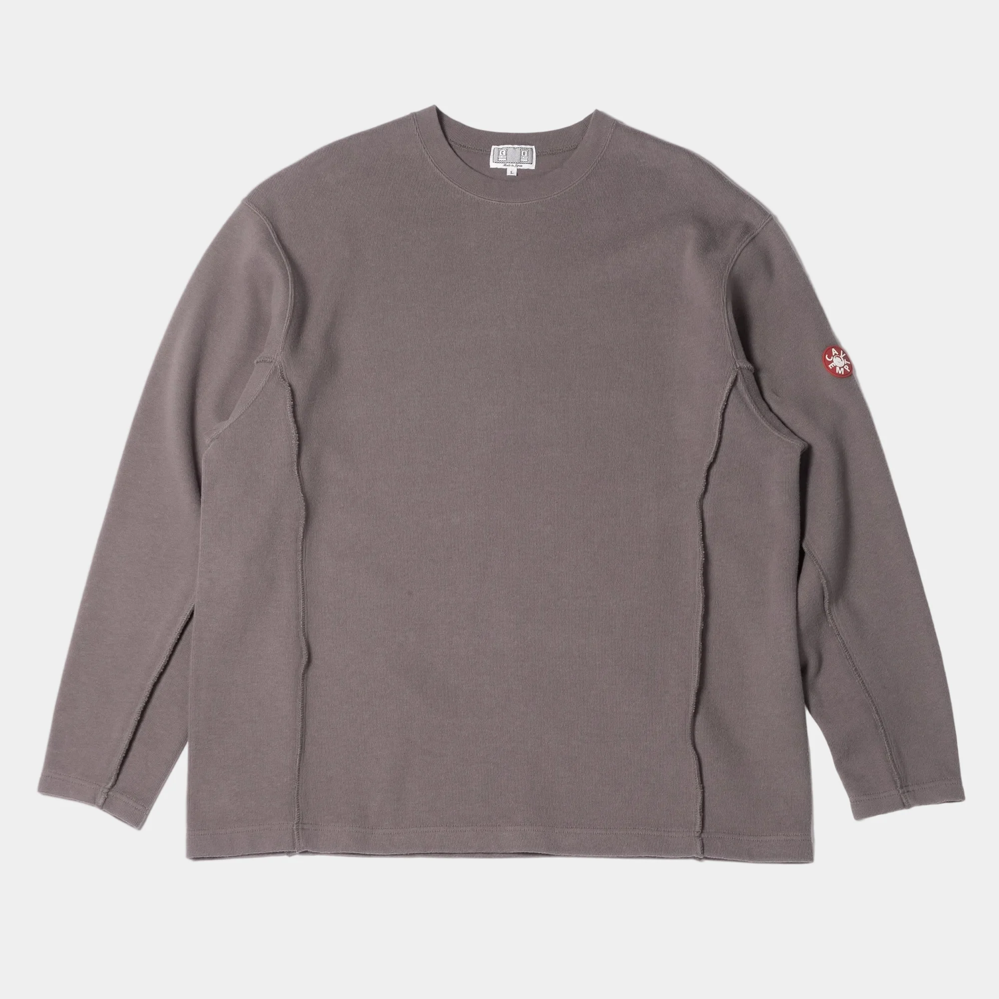 Cav Empt Side Seam DBL Knit Long Sleeve Top - Khaki