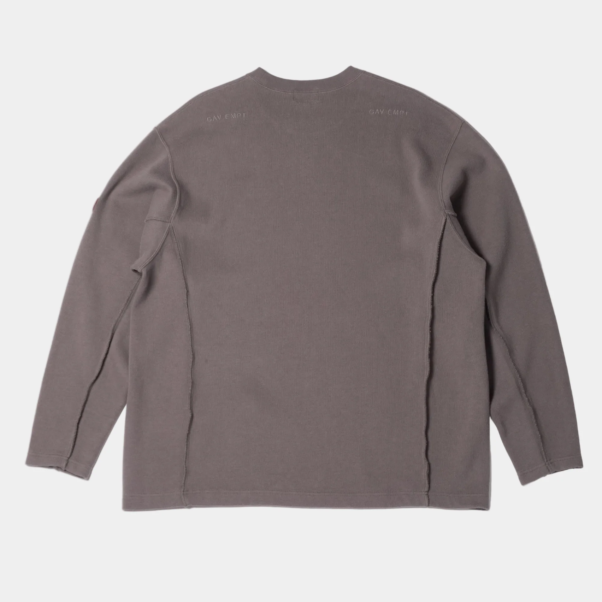 Cav Empt Side Seam DBL Knit Long Sleeve Top - Khaki - Image 6