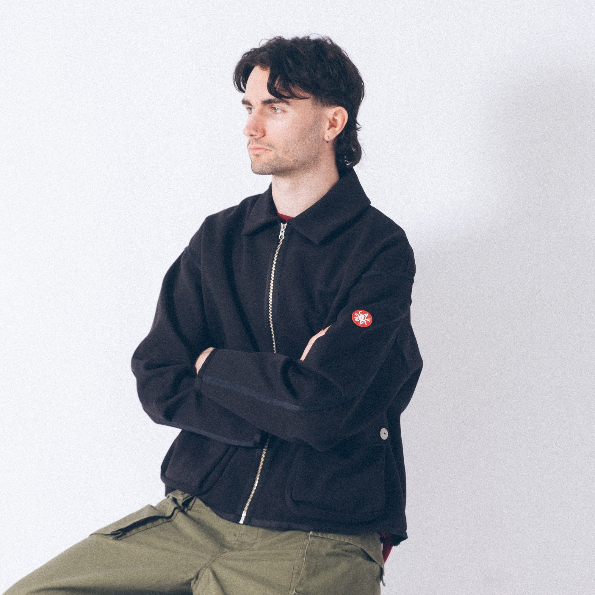 Cav Empt Smooth Zip Up - Black - Image 11