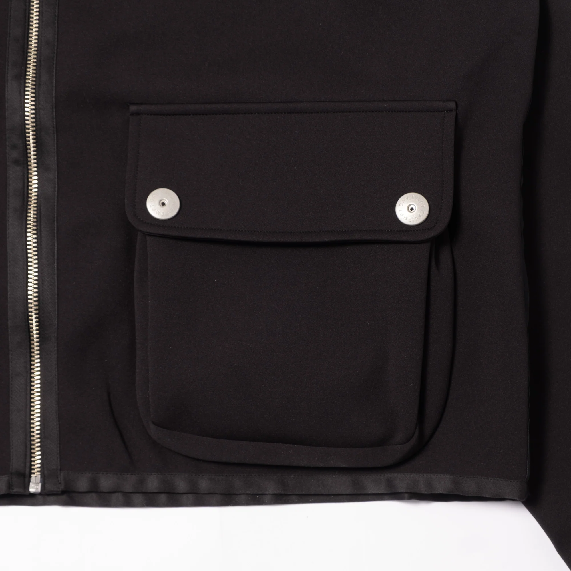 Cav Empt Smooth Zip Up - Black - Image 4