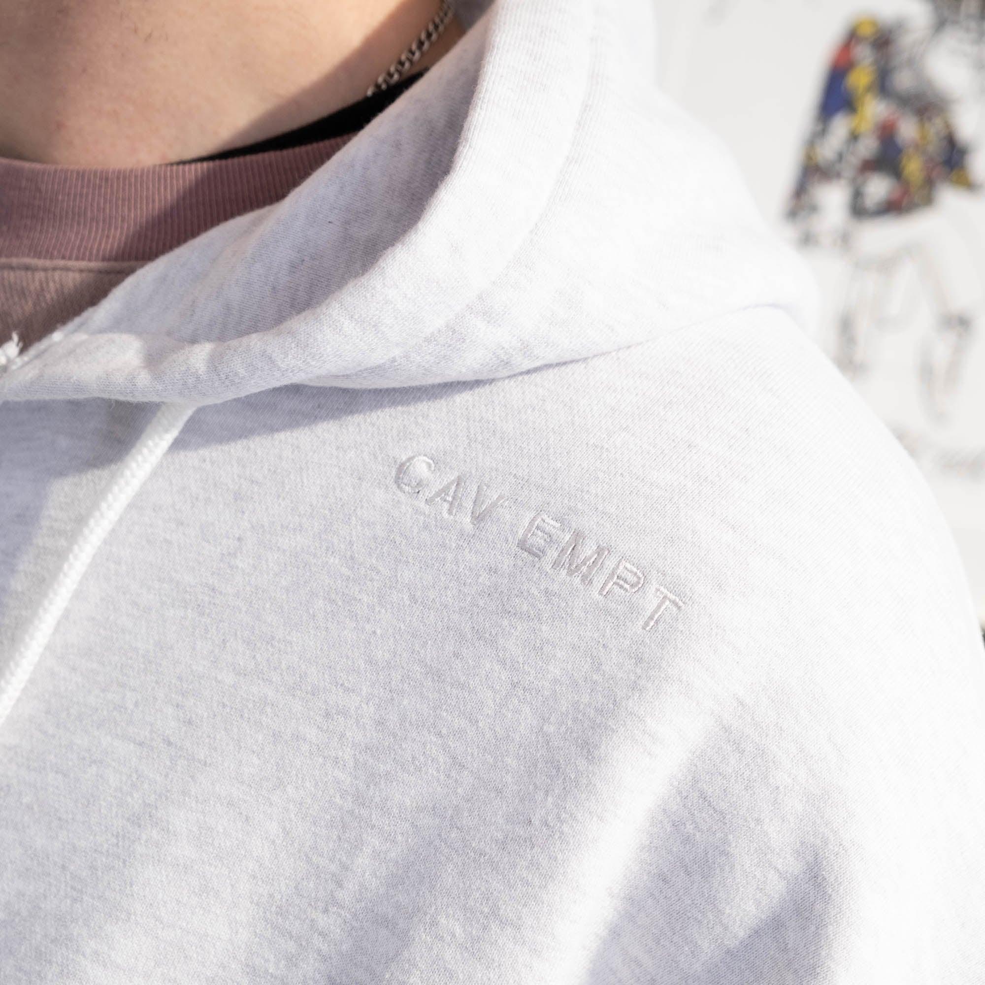 Cav Empt Soild Loose Zip Hoody - Grey - Image 7