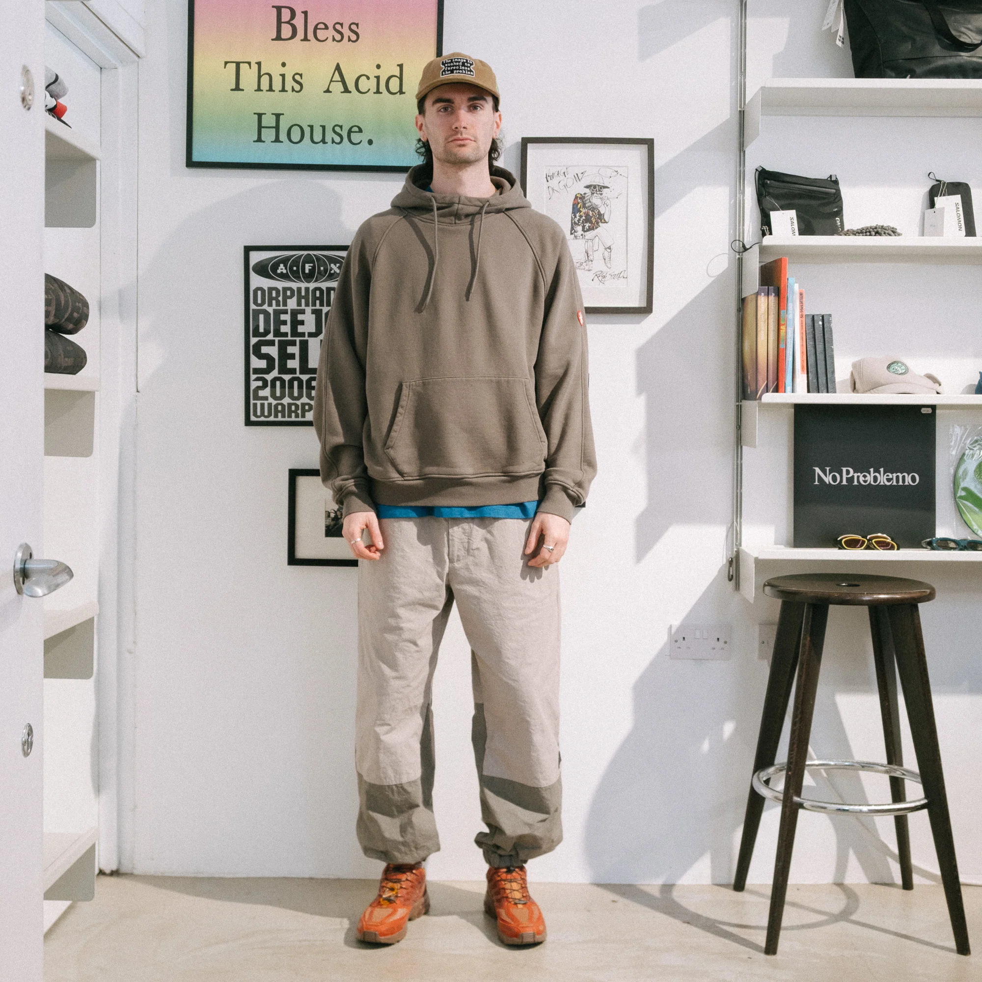 Cav Empt Solid Big Heavy Hoody - Khaki - Image 8