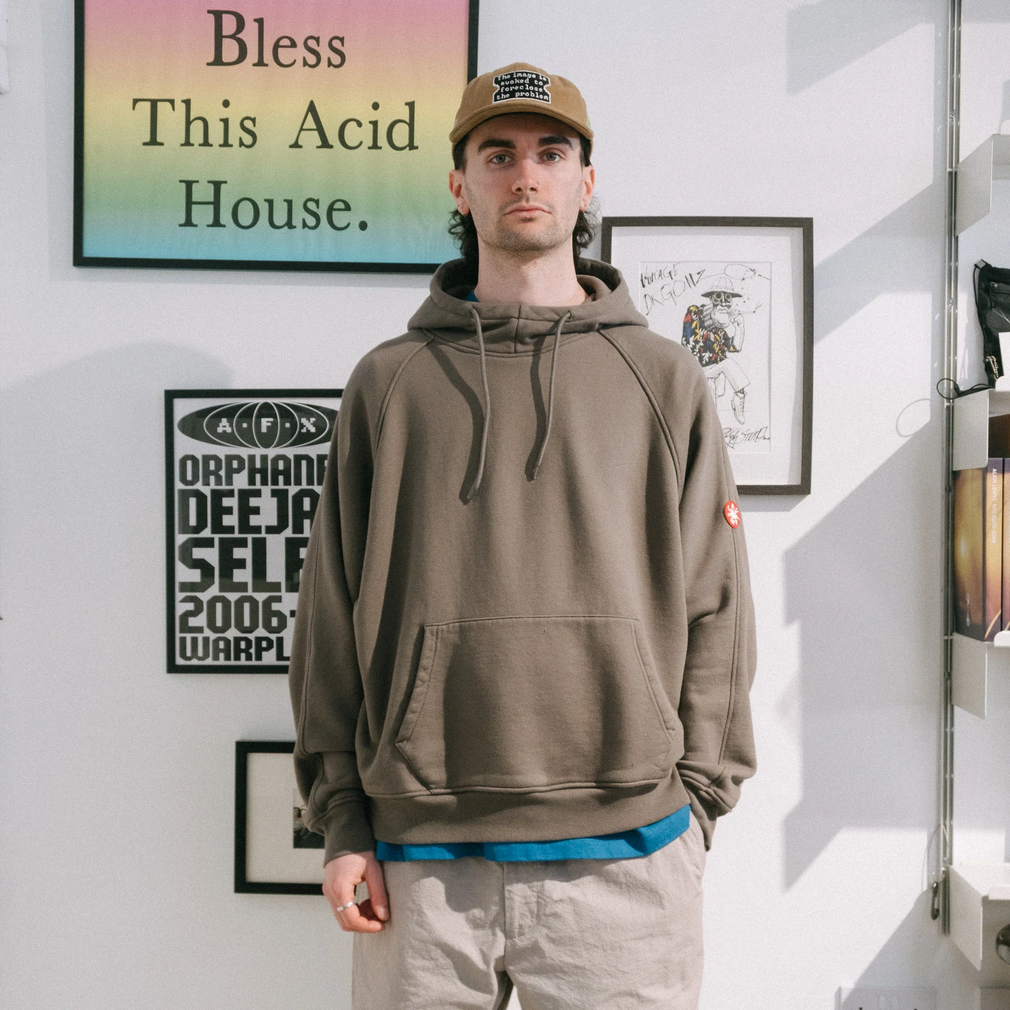 Cav Empt Solid Big Heavy Hoody - Khaki - Image 9