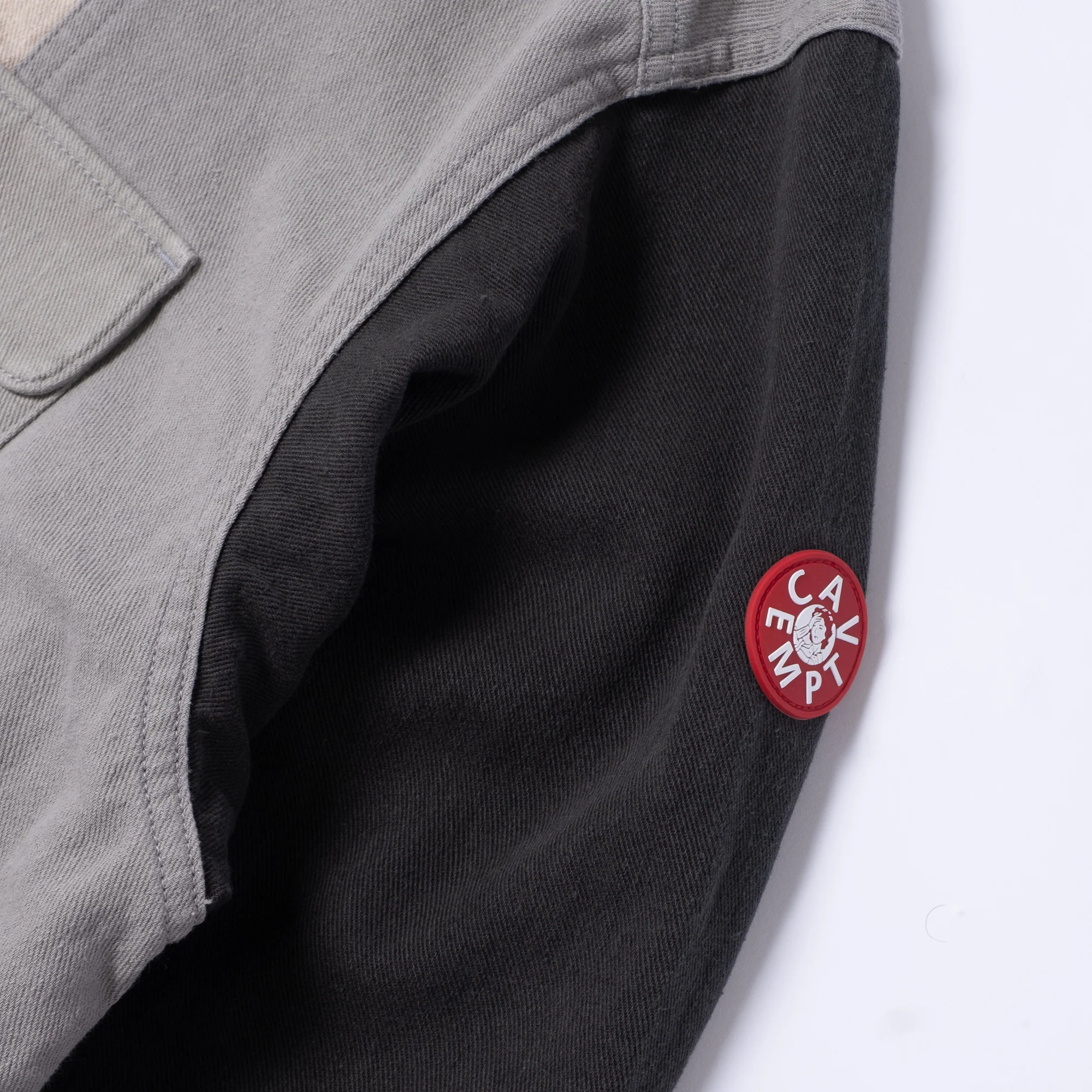 Cav Empt Stripe Cut Short Shirt Jacket - Grey - Image 4