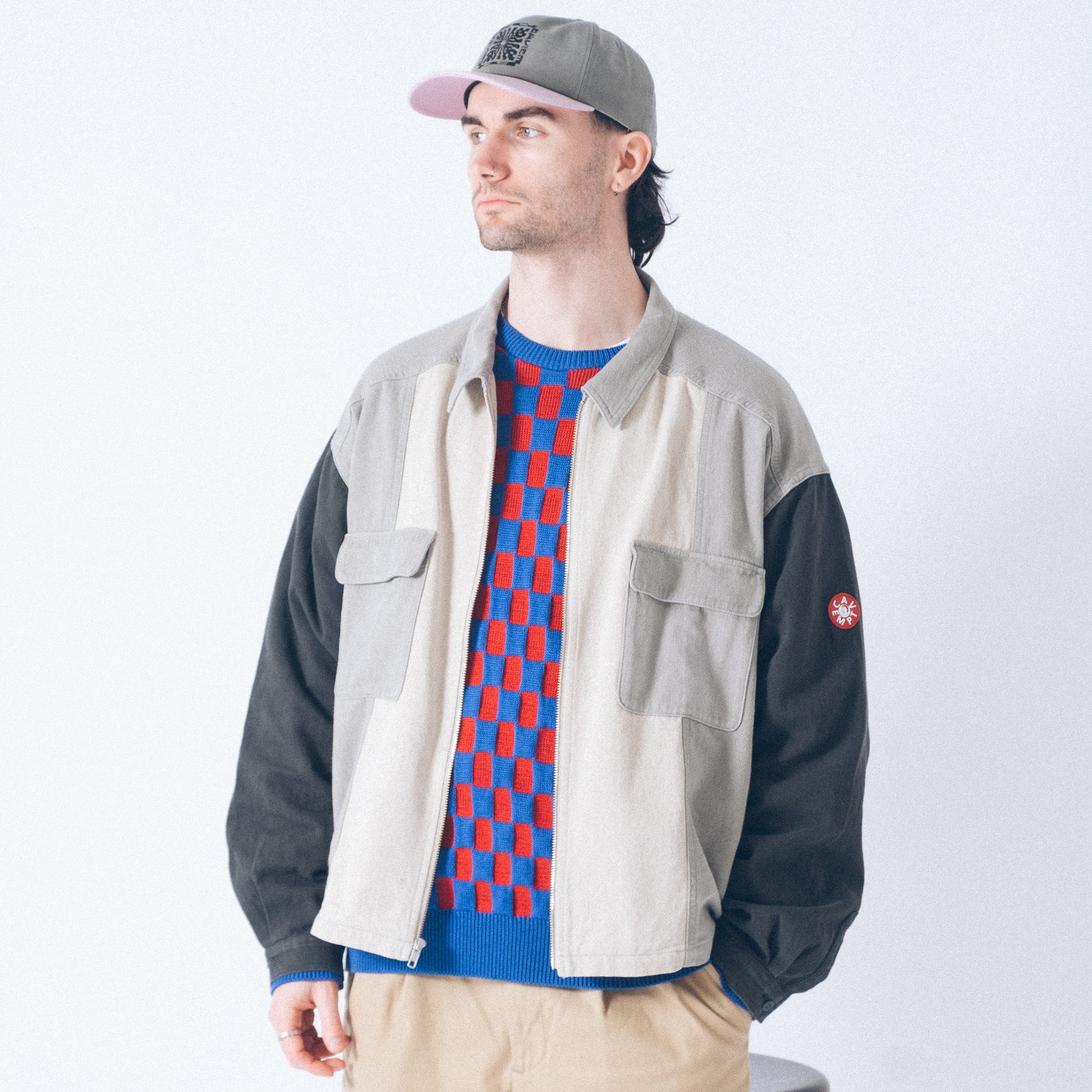 Cav Empt Stripe Cut Short Shirt Jacket - Grey - Image 9