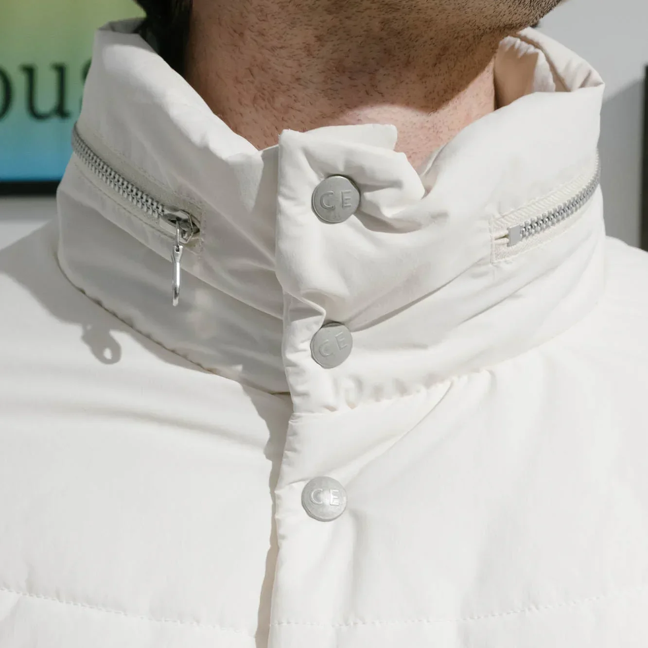Cav Empt Wave Stitch Puff Jacket - White - Image 8