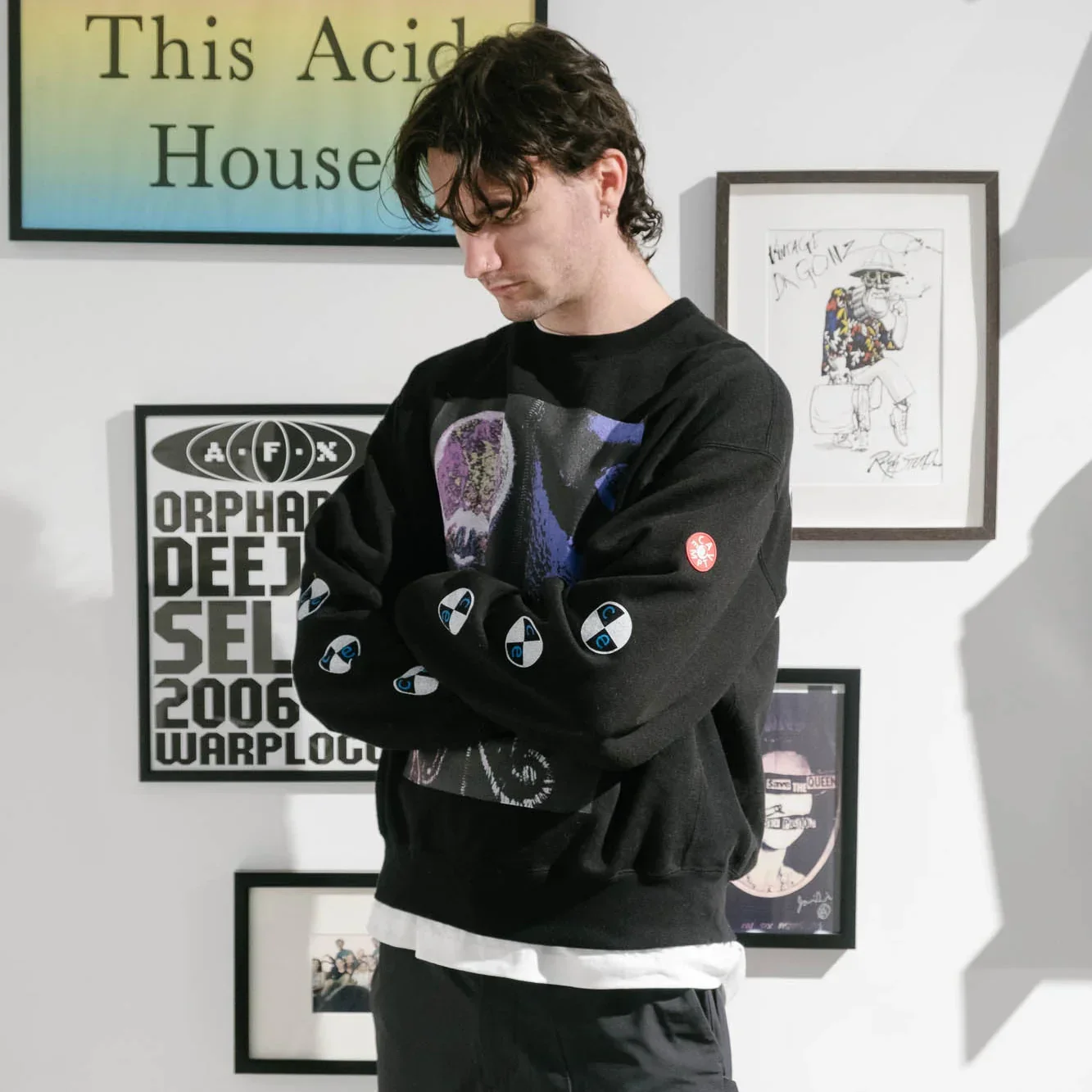 Cav Empt Xo RiFF Crew Neck Sweater - Black - Image 2