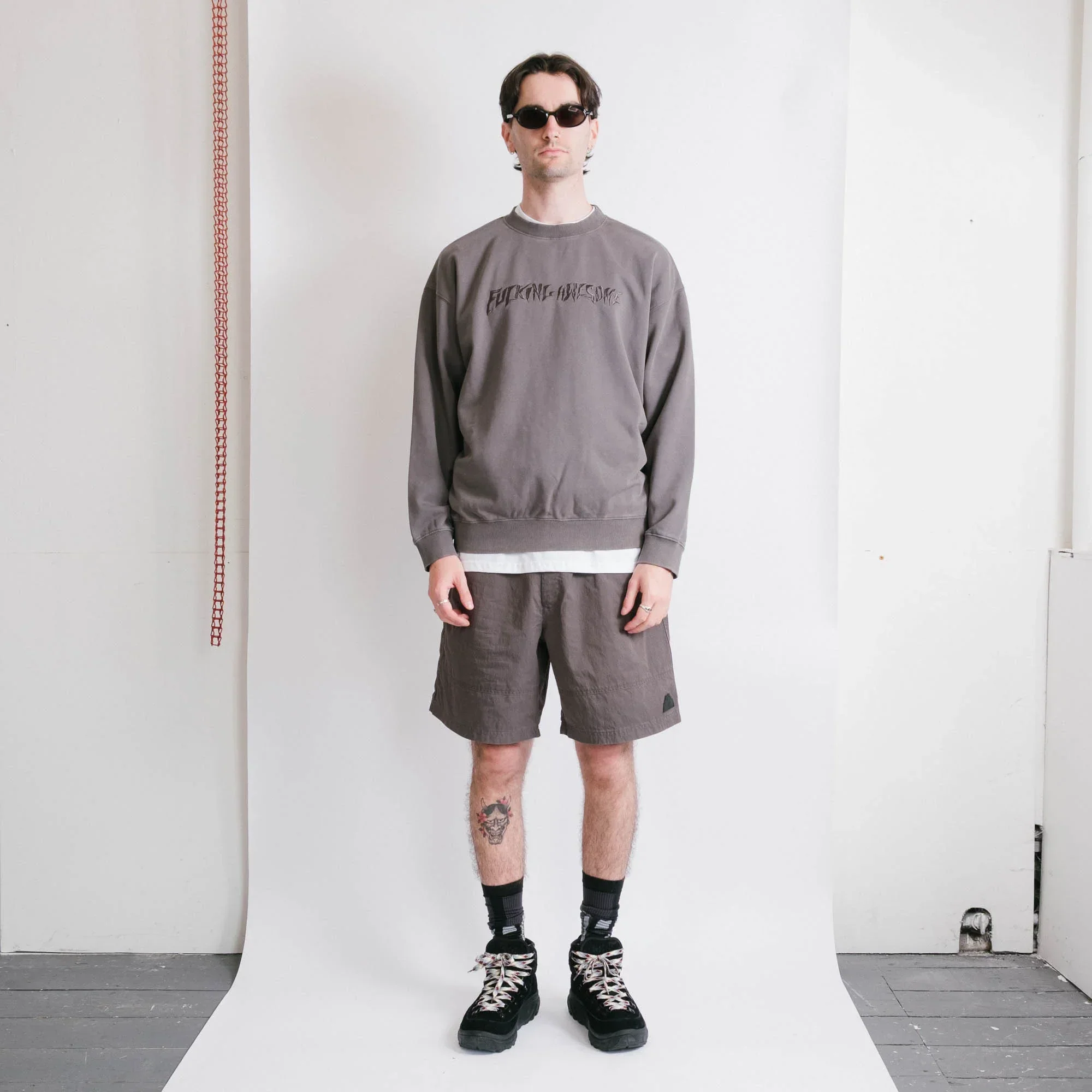 Fucking Awesome Distressed Stamp Crew - Black - Image 3