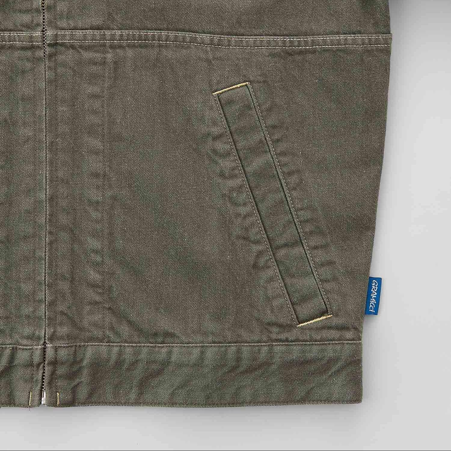 Gramicci Japanese Slub Denim Jacket - Dark Sage - Image 5