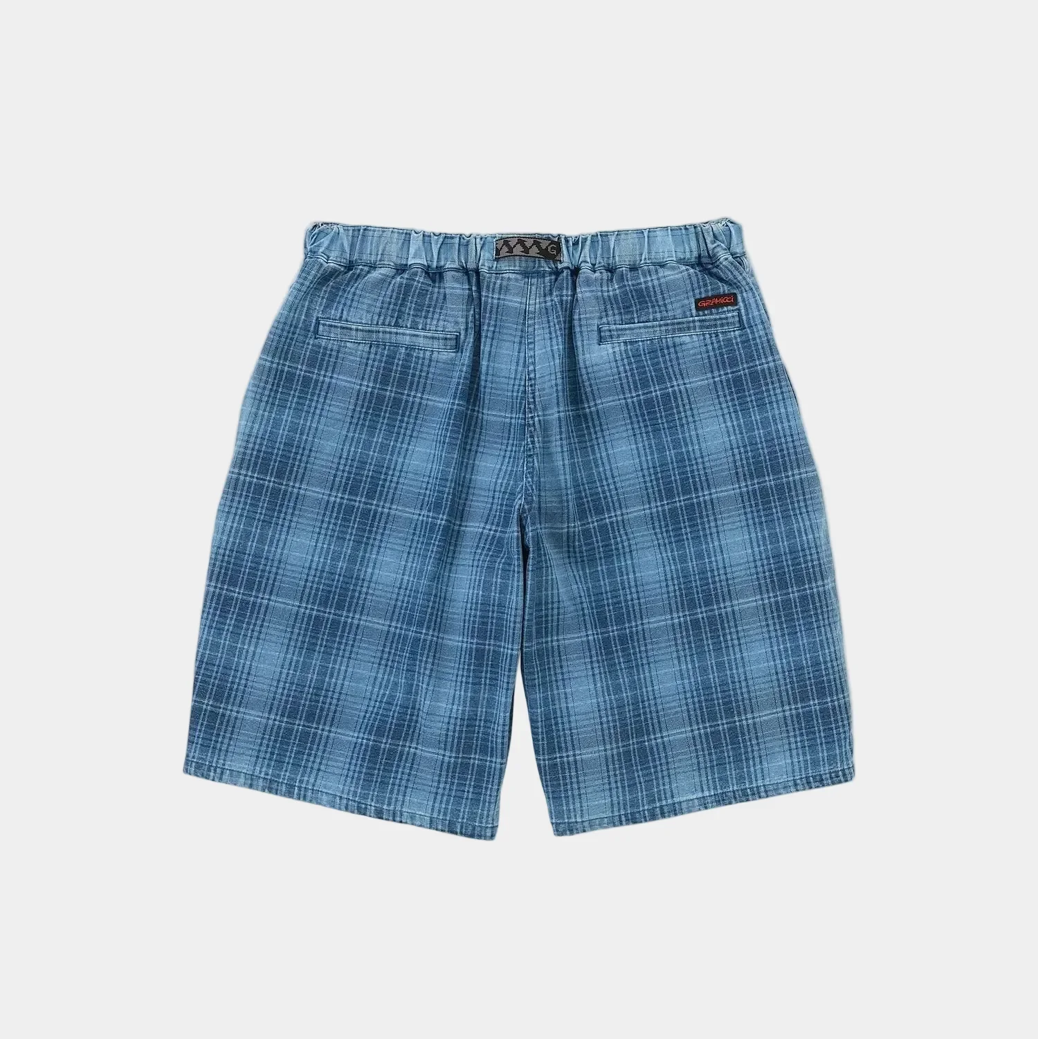 Gramicci OG Denim Lagoon Short - Indigo Checkered Plaid - Image 2