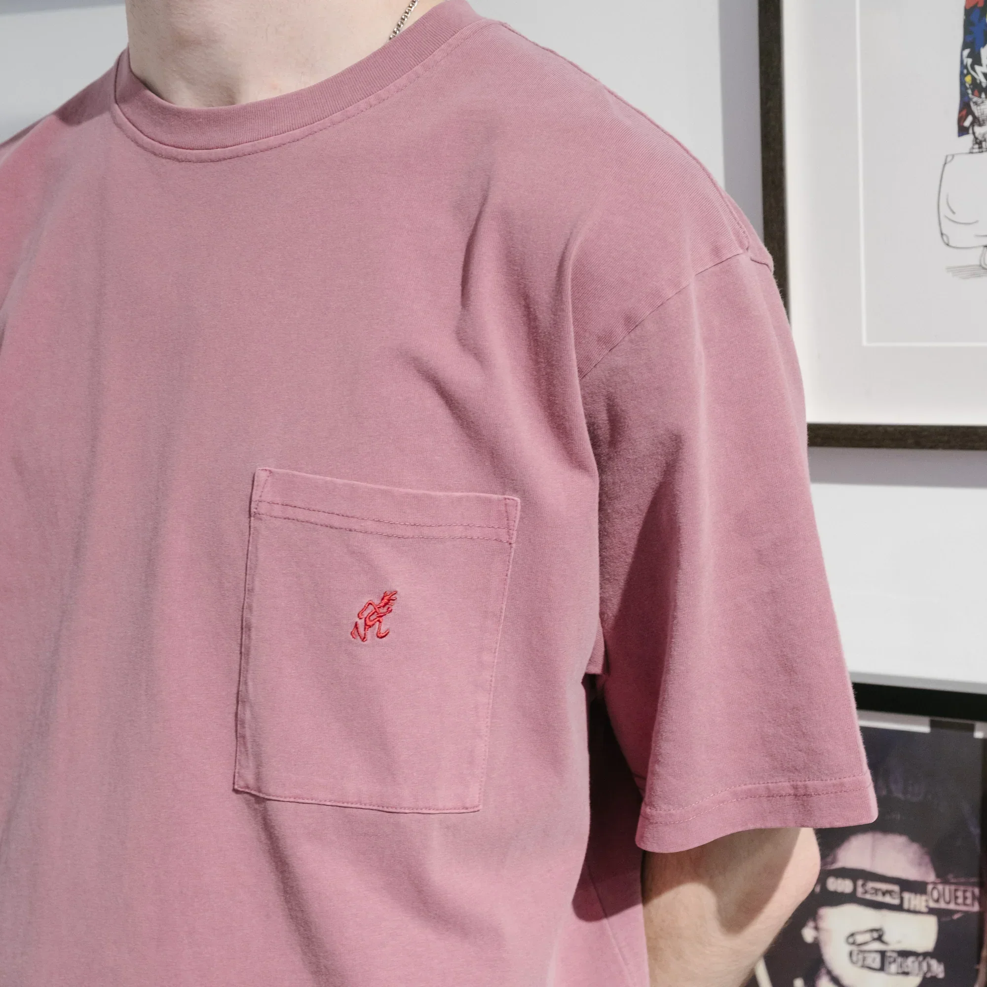 Gramicci One Point Tee - Red Pigment - Image 5