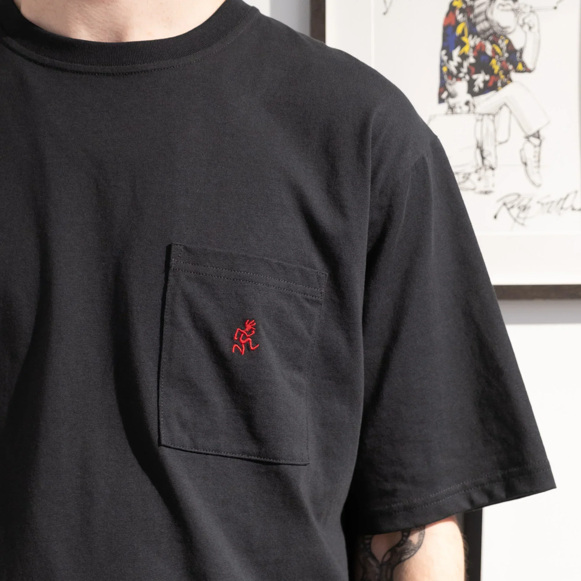 Gramicci One Point Tee - Vintage Black - Image 7