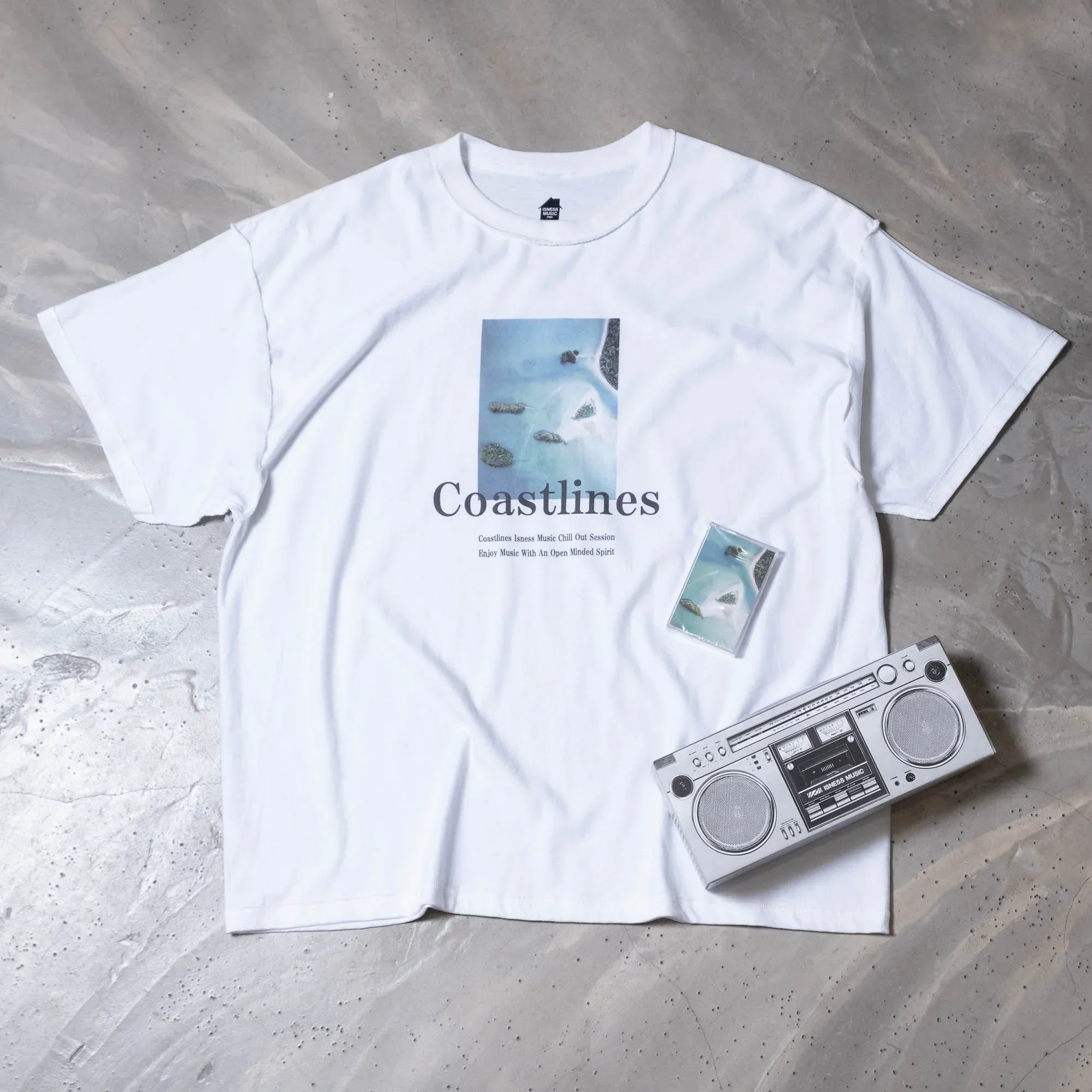 is-ness Coastlines Cassette/Tee - White - Image 7