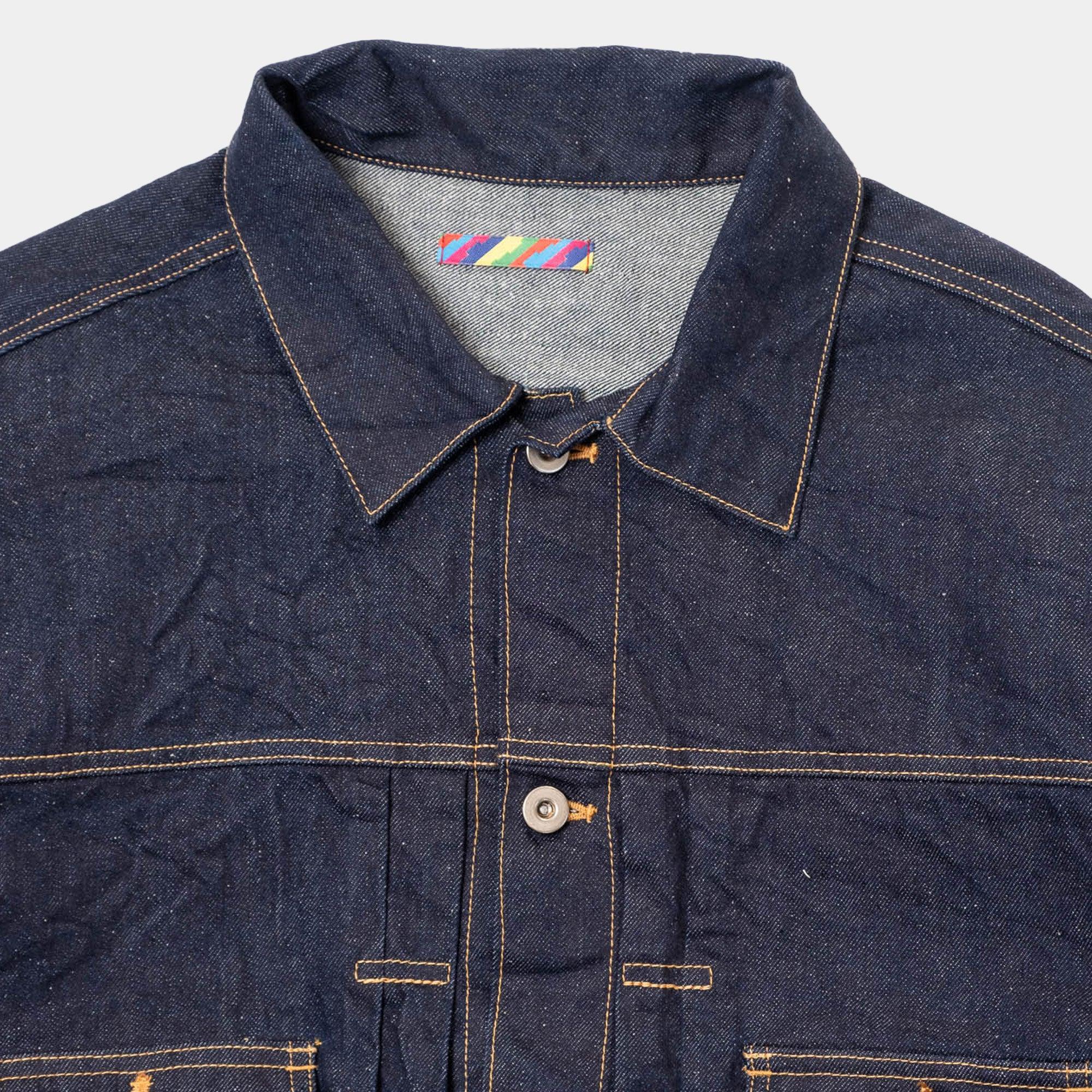 is-ness Silk Denim Jacket - Indigo - Image 3