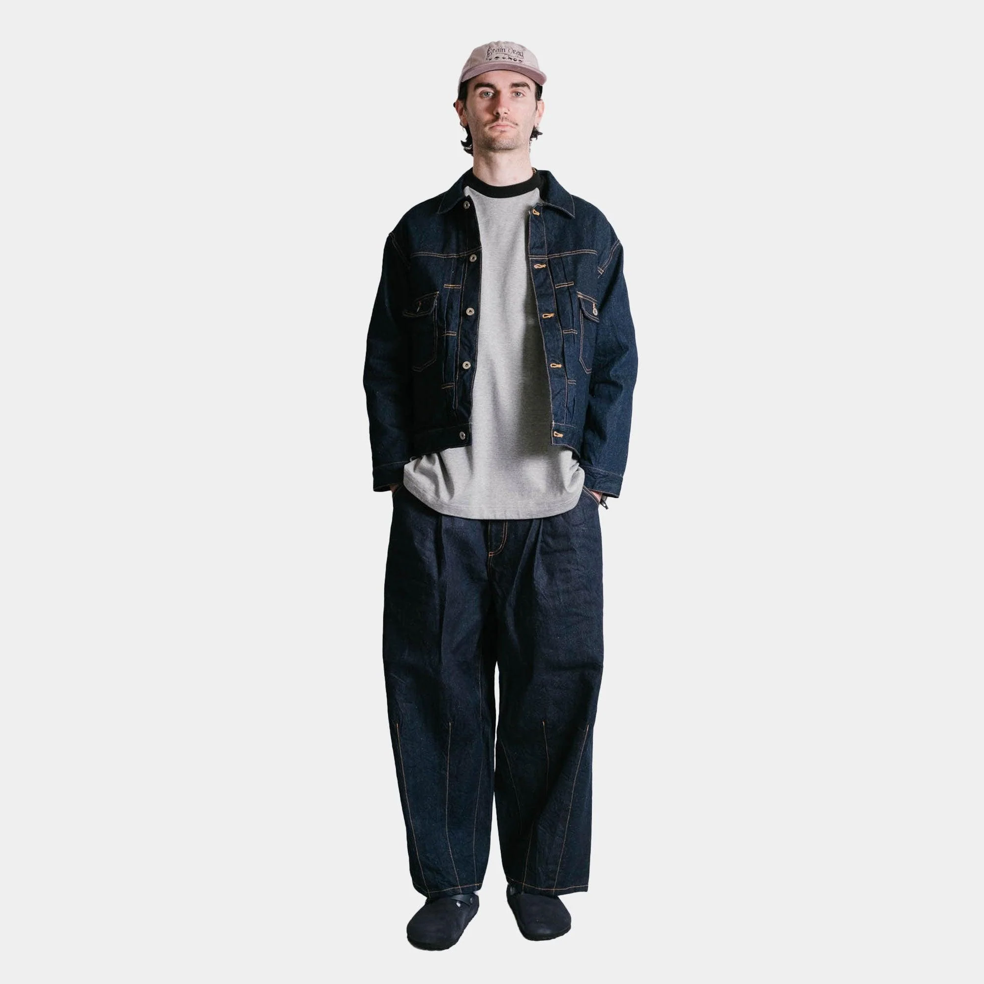 is-ness Silk Denim Jacket - Indigo - Image 9