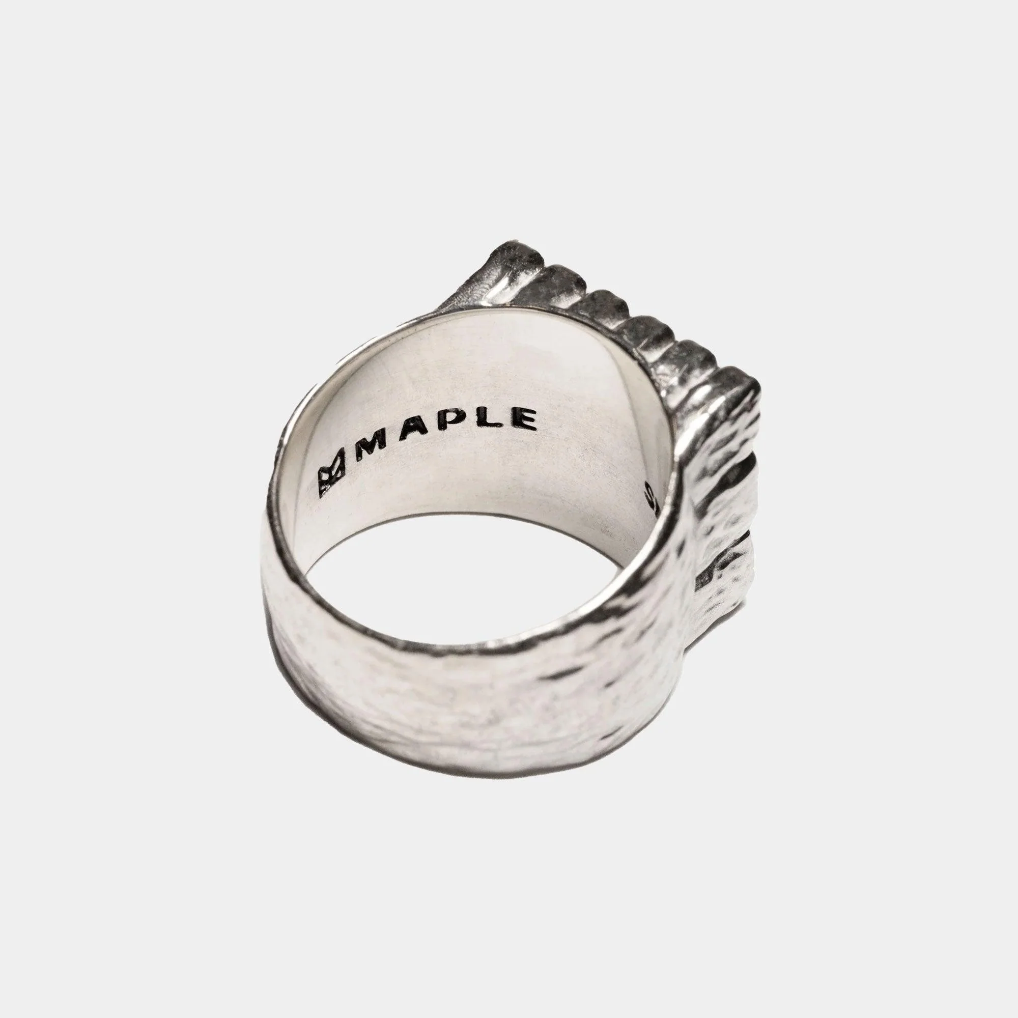 Maple Big Cookie Signet Ring - Silver 925 - Image 3