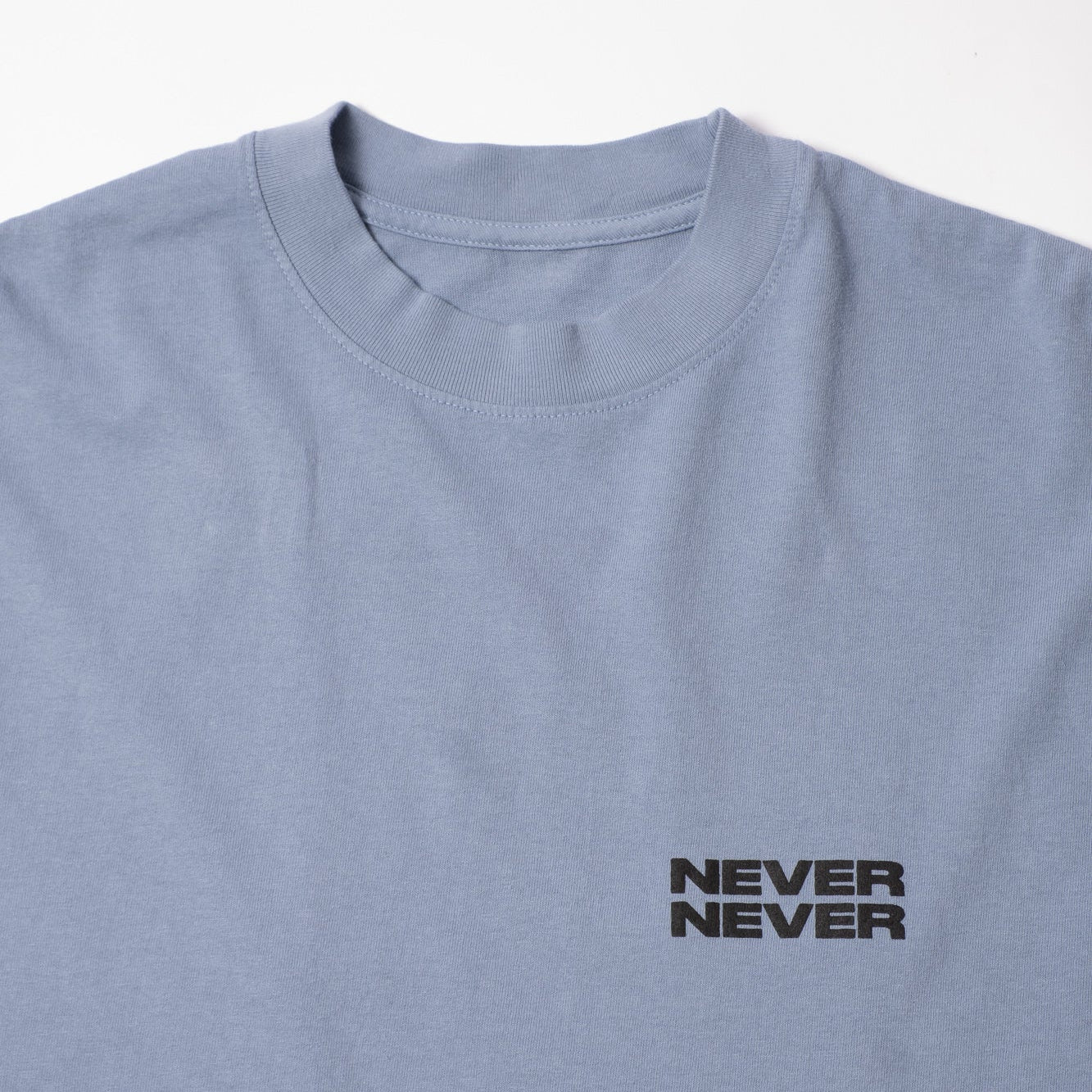 Never Never Stack Tee - Washed Blue - Image 4