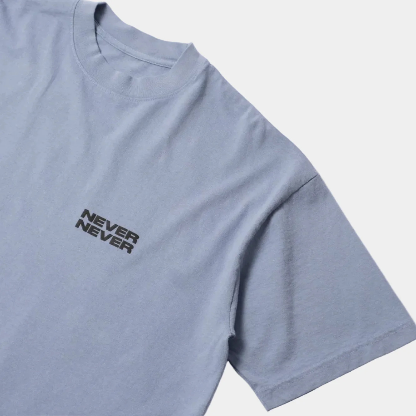Never Never Stack Tee - Washed Blue - Image 5