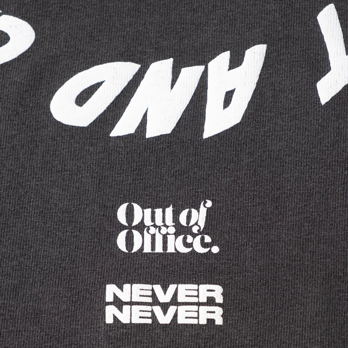 Never Never X Out Of Office Pin Tee - Washed Black - Image 7