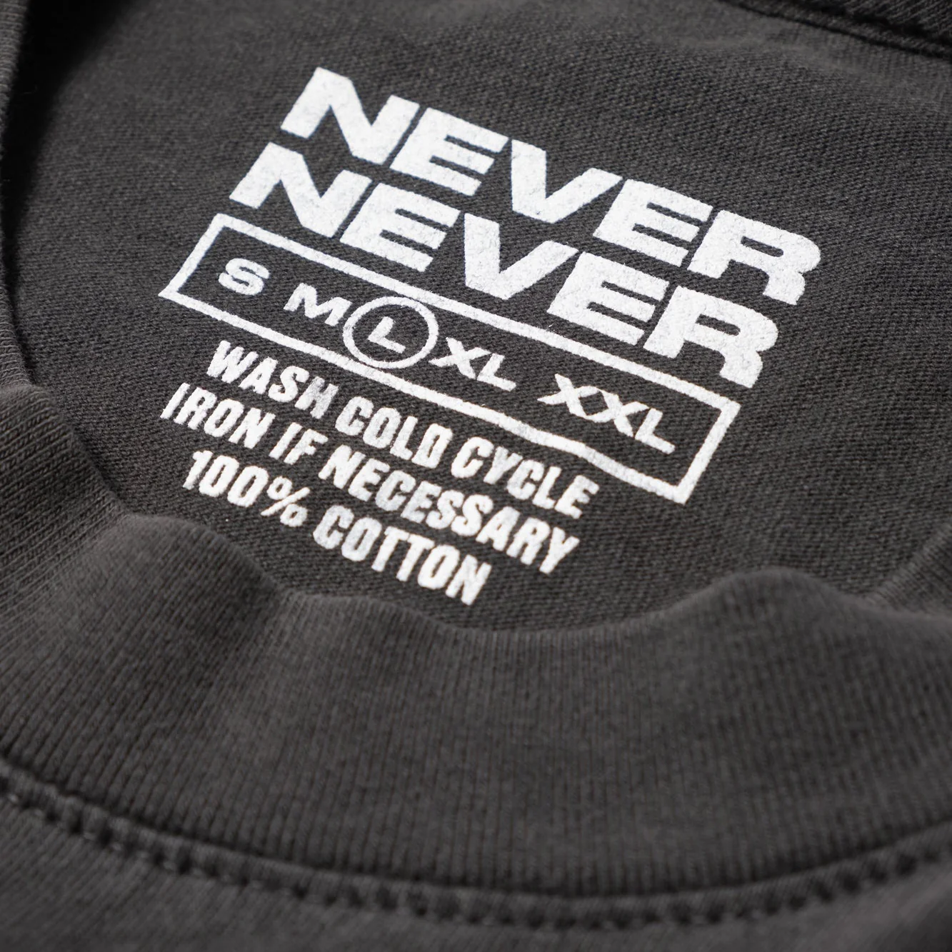 Never Never X Out Of Office Pin Tee - Washed Black - Image 8