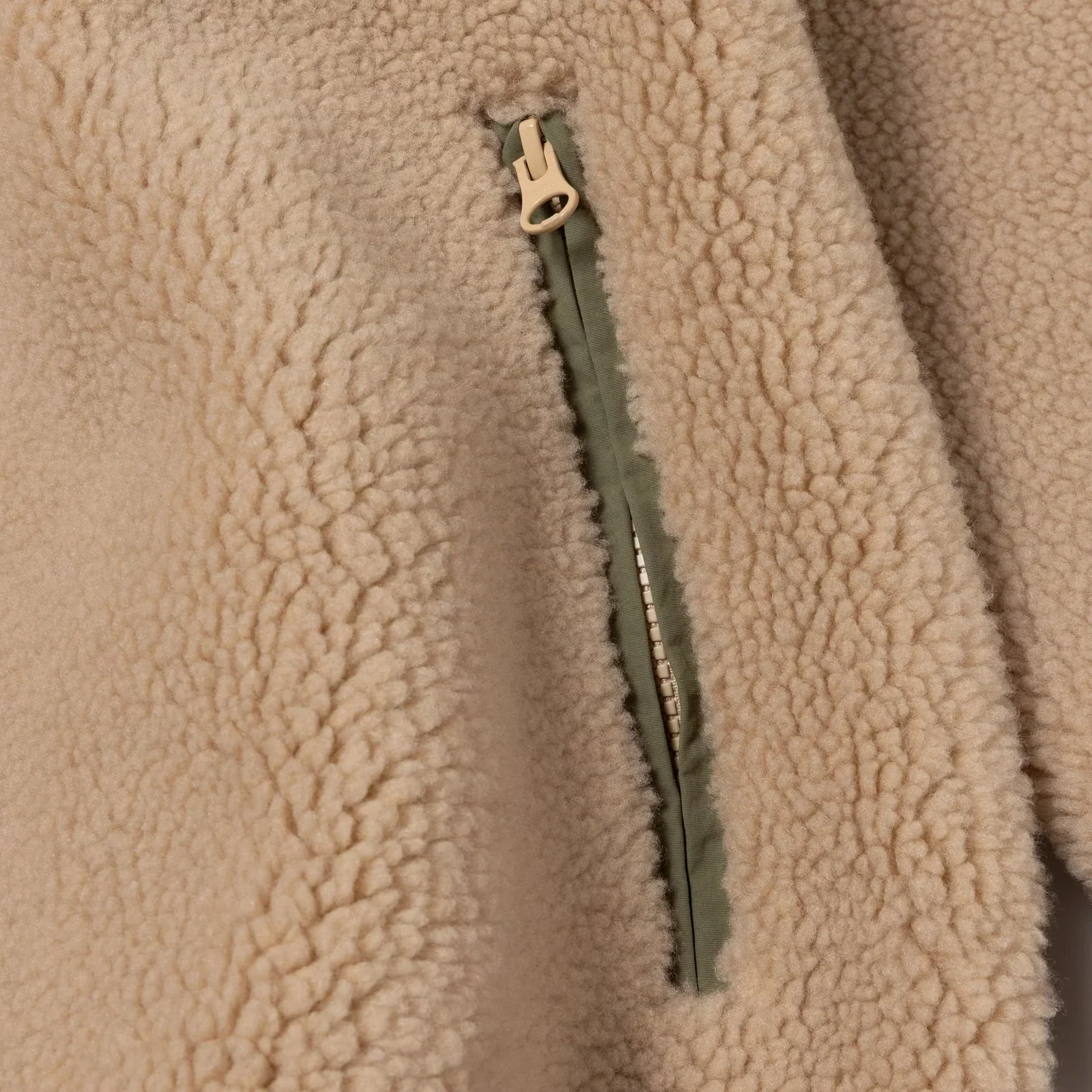 No Problemo Forest Heavy Fleece Jacket - Ecru - Image 4