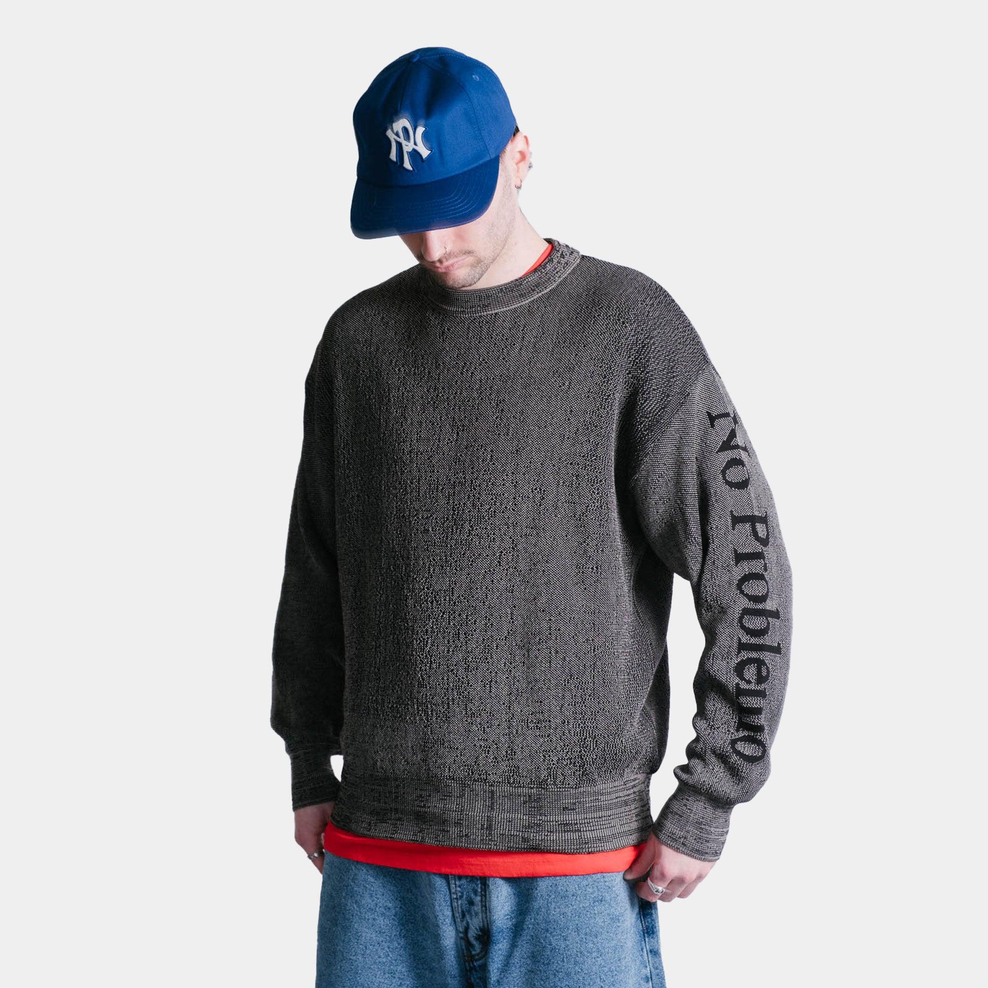 No Problemo Glitch Knit Crew Neck - Black - Image 3