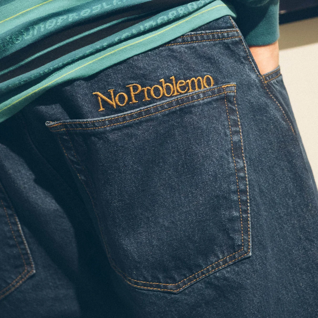 No Problemo Heavyweight Bagi Jean - Blue - Image 4