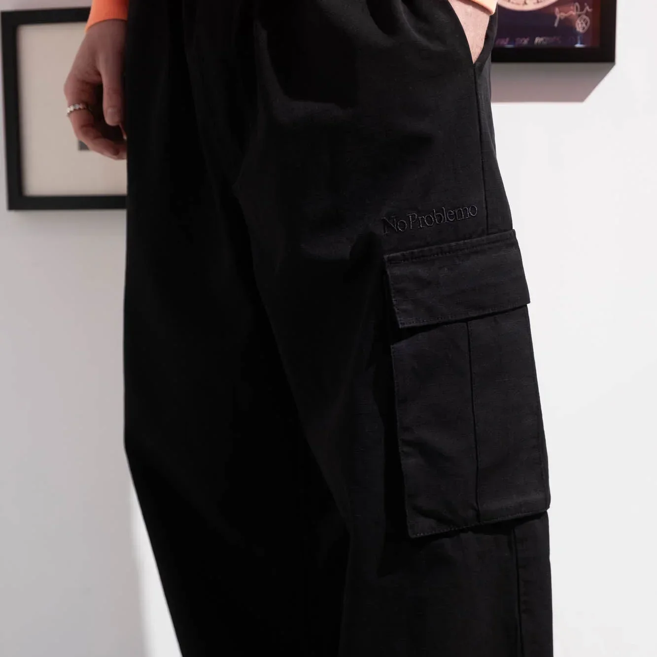No Problemo Mini Problemo Ripstop Cargo Pant - Black - Image 4
